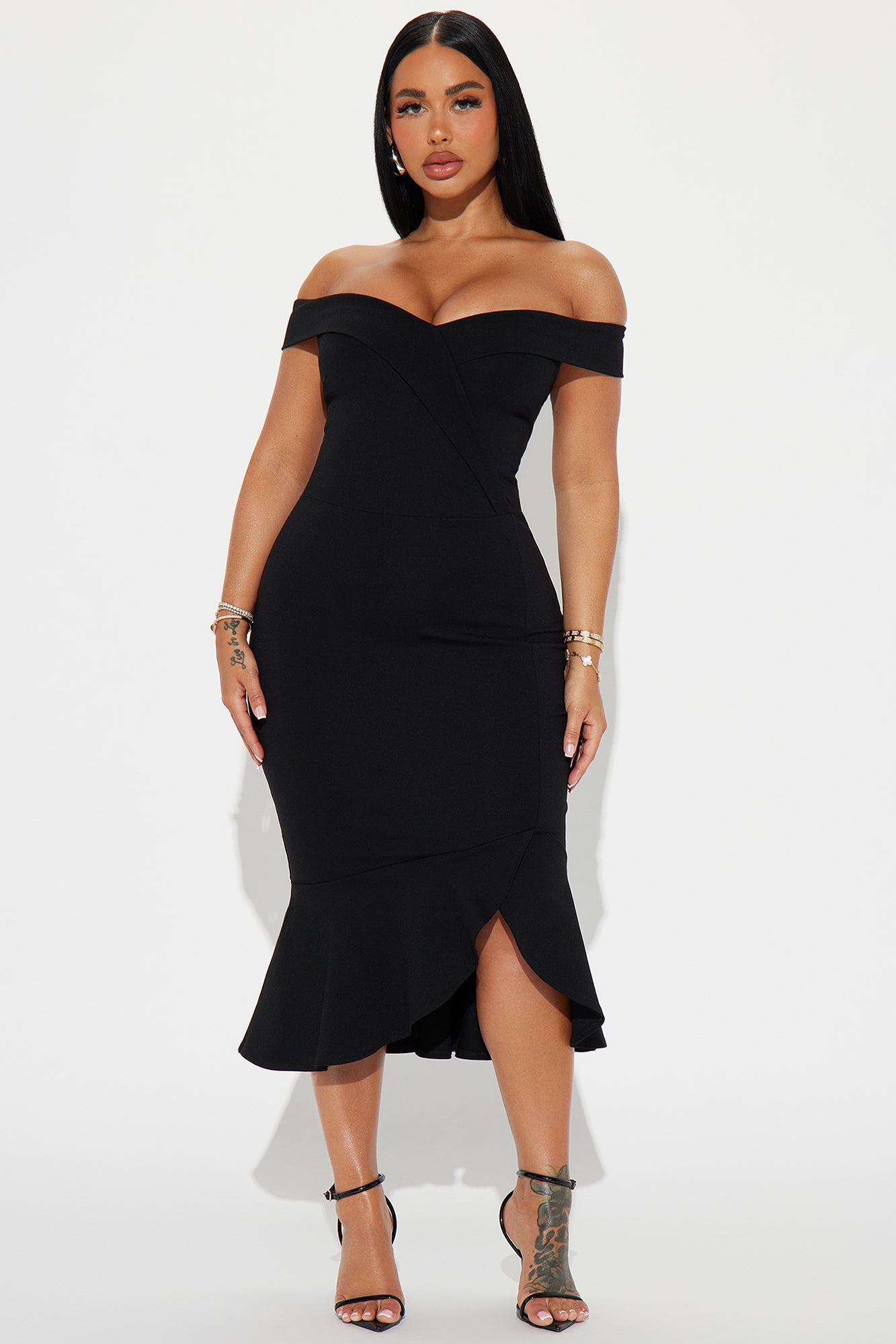 Eloise Off Shoulder Midi Dress