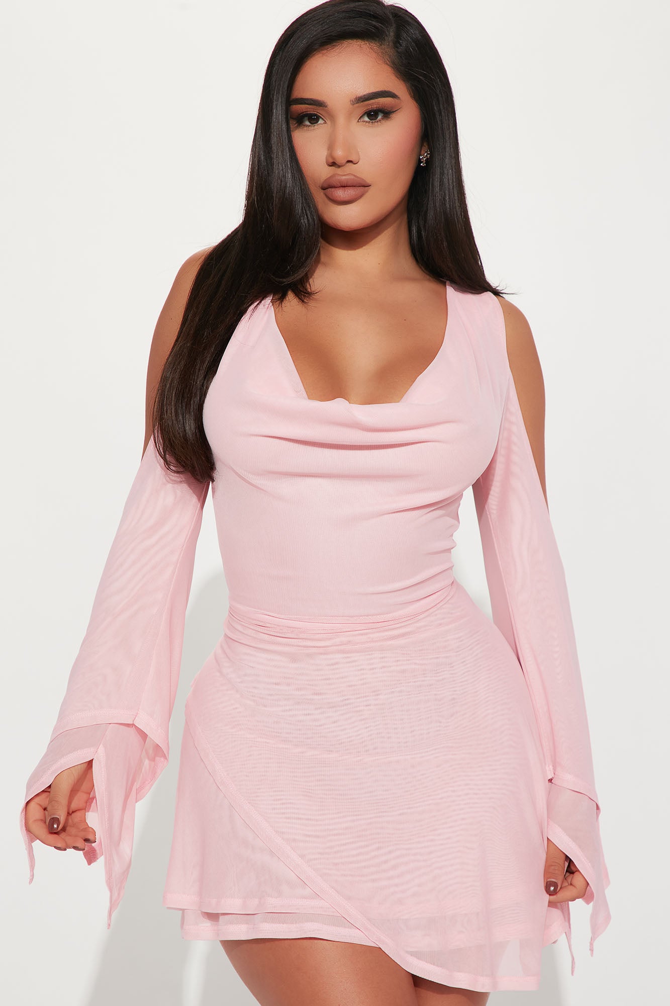 In Town Mesh Mini Dress