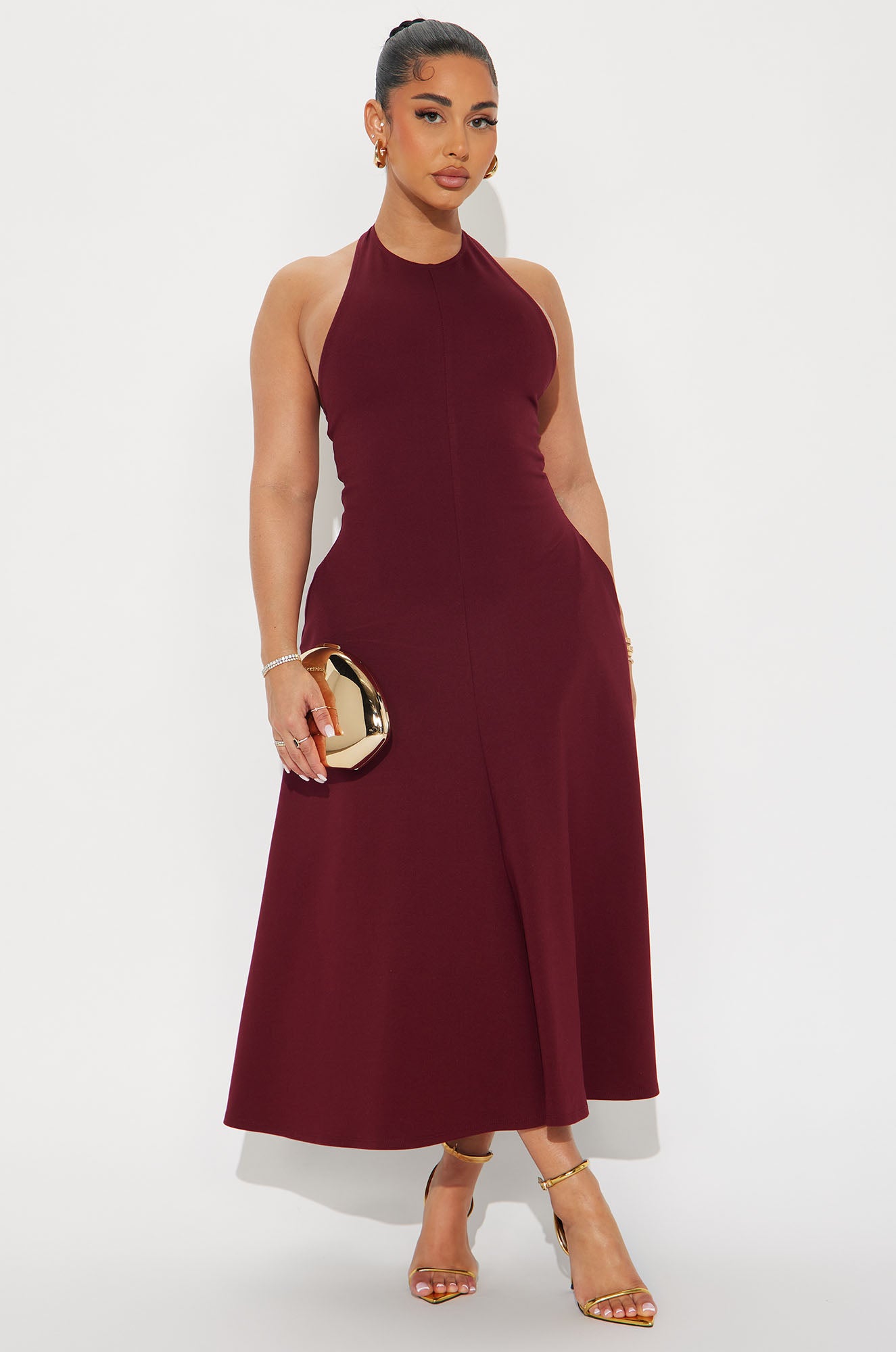 Like A Lady Halter Midi Dress