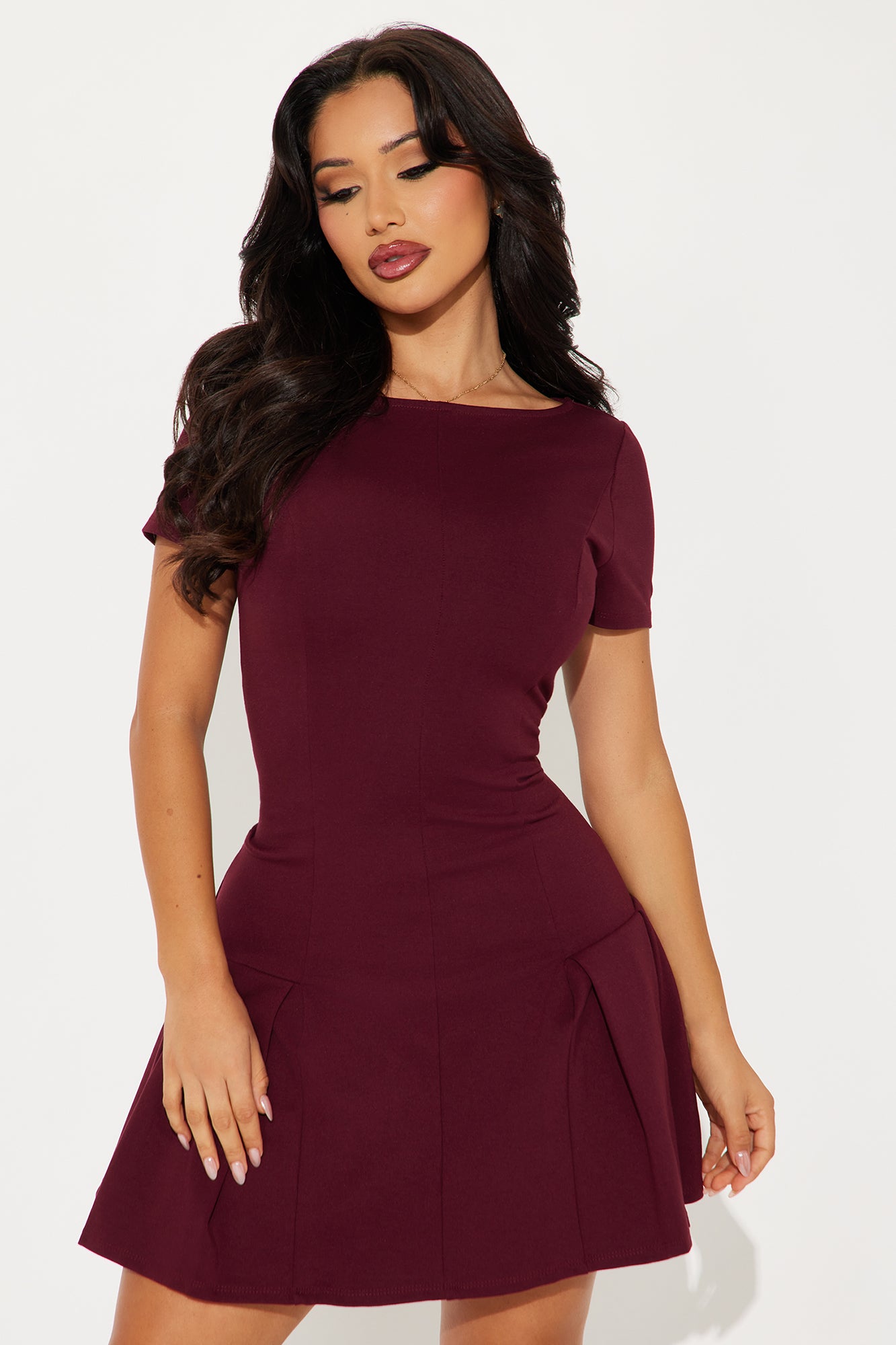Business Beauty Pleated Mini Dress