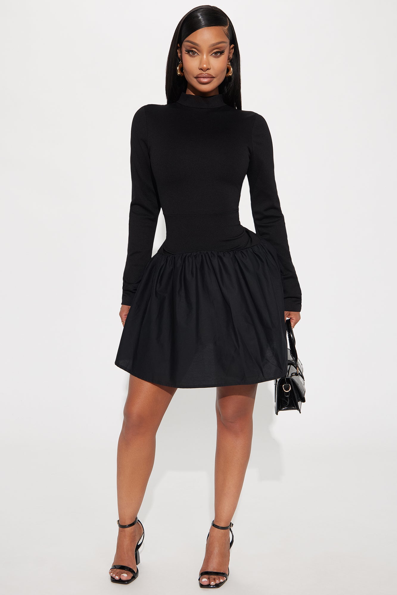 Kennedy Long Sleeve Drop Waist Mini Dress