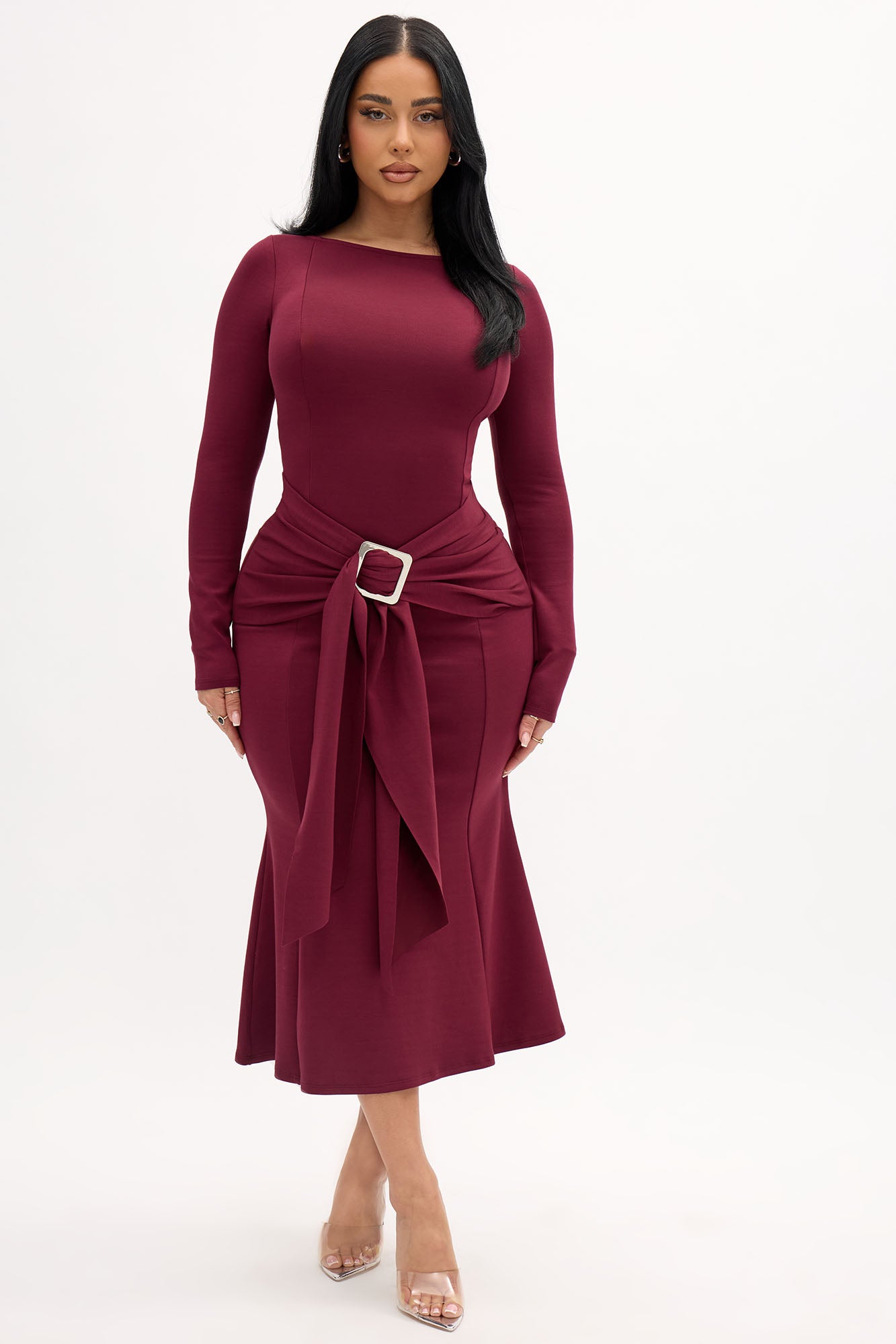 Move With Grace Ponte Midi Dress