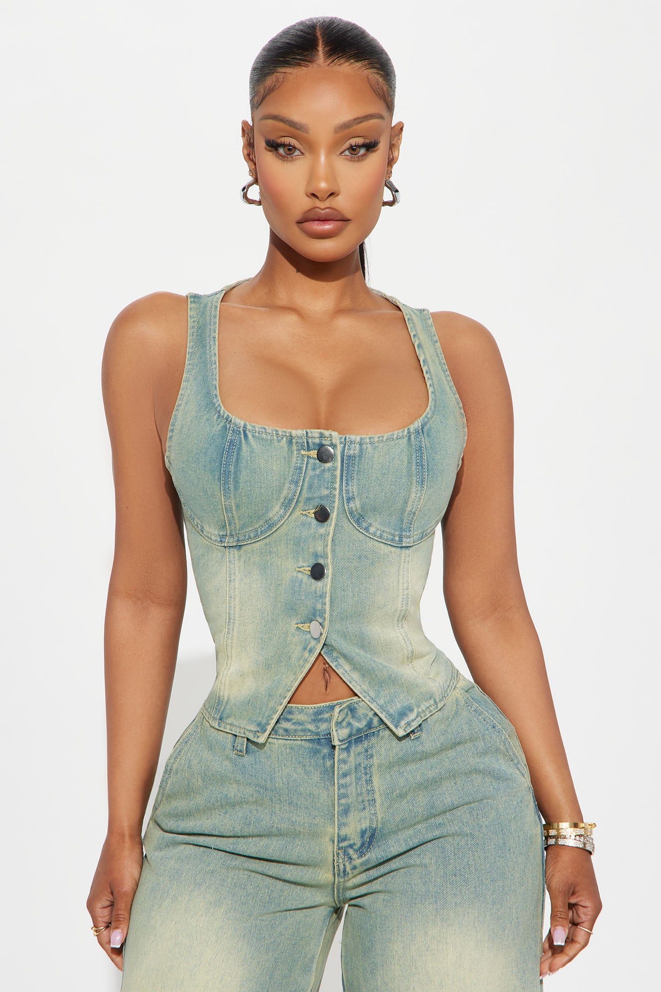 Work Angles Tinted Denim Vest