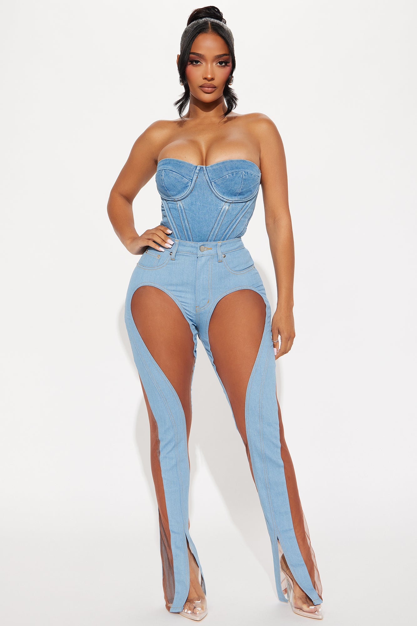 Better With You Mesh Bootcut Jeans