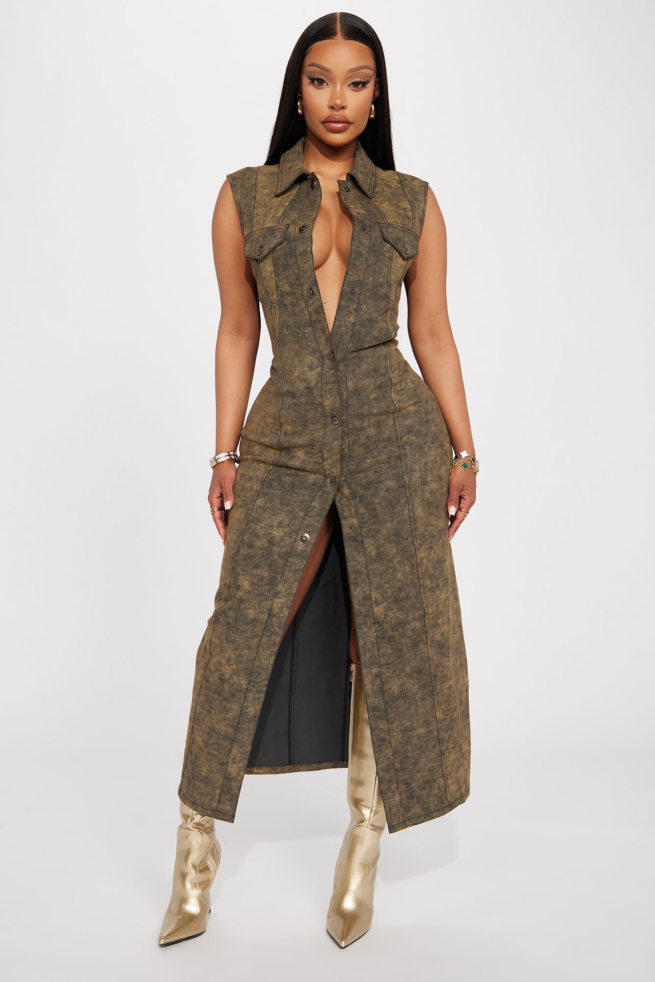 Sadie Denim Maxi Dress