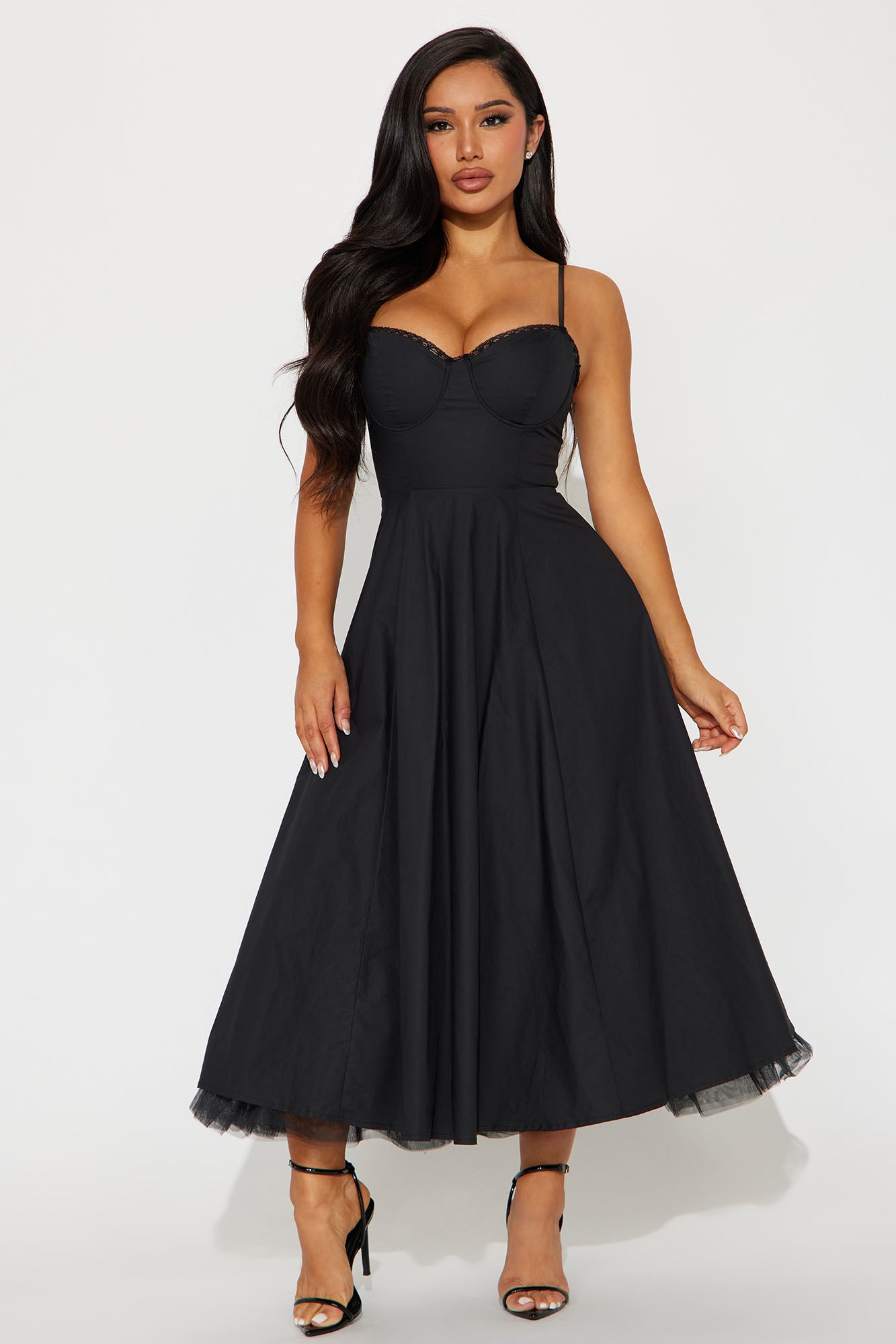 Daya Corset Poplin Midi Dress