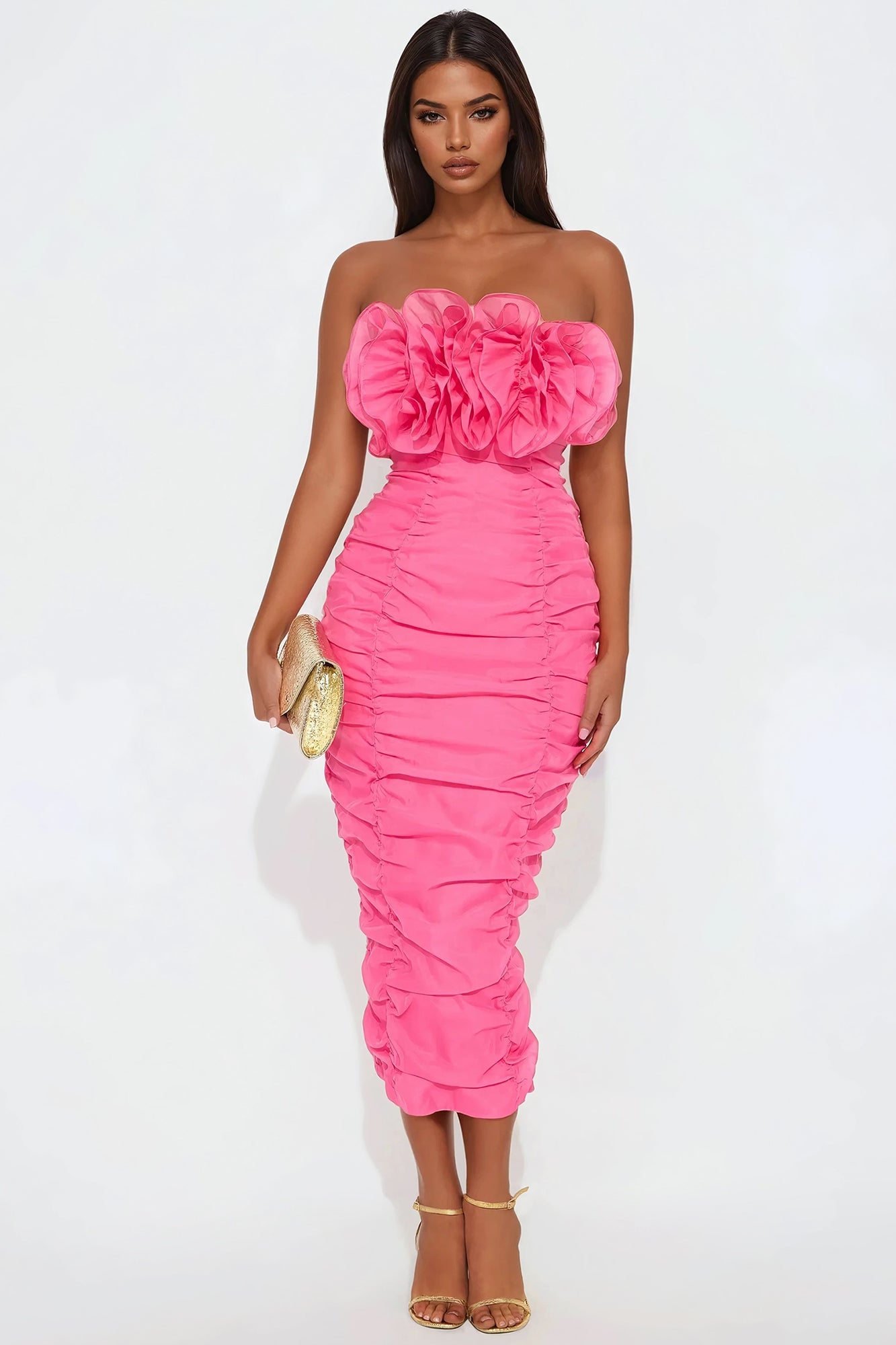Call Me Queen Organza Midi Dress