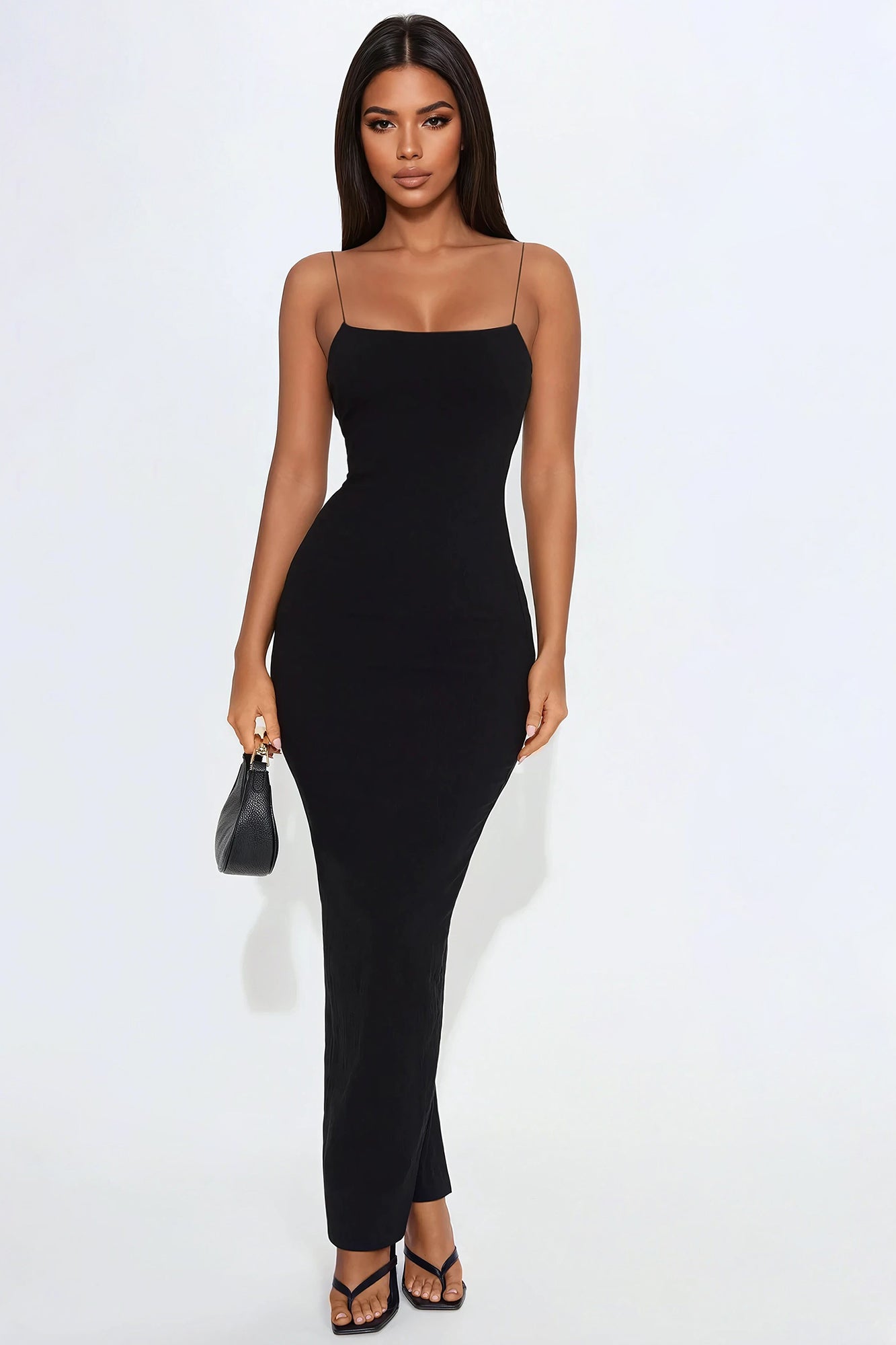 Lana Backless Stretch Linen Maxi Dress