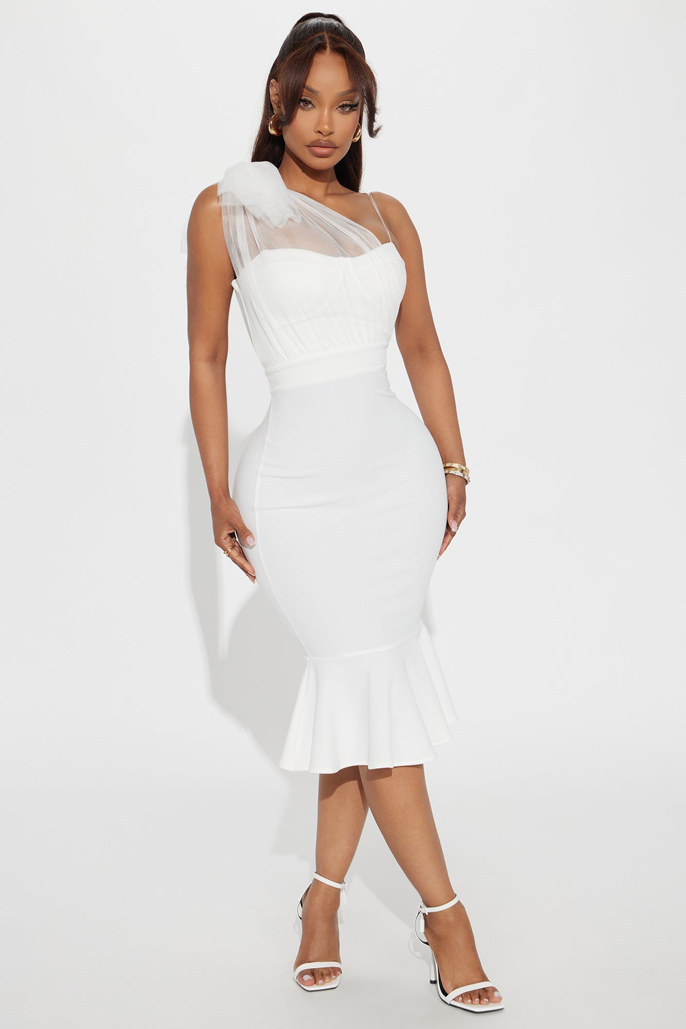 Prize Possession One Shoulder Midi Dress