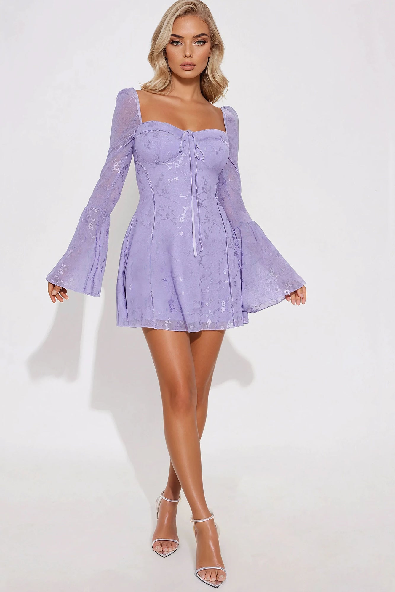 Beautiful Chaos Floral Lace Mini Dress