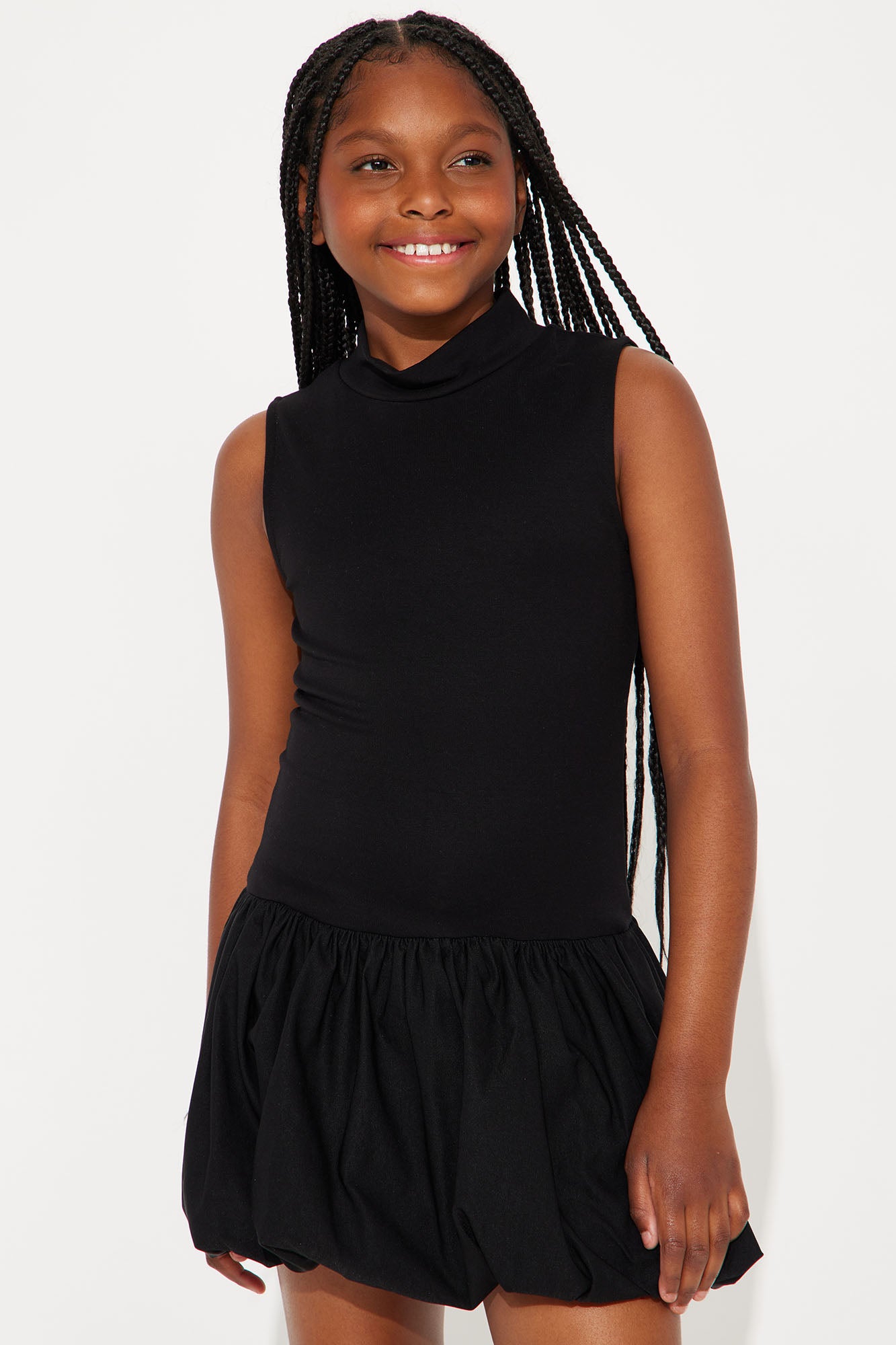 Mini Maxine Mock Neck Bubble Dress