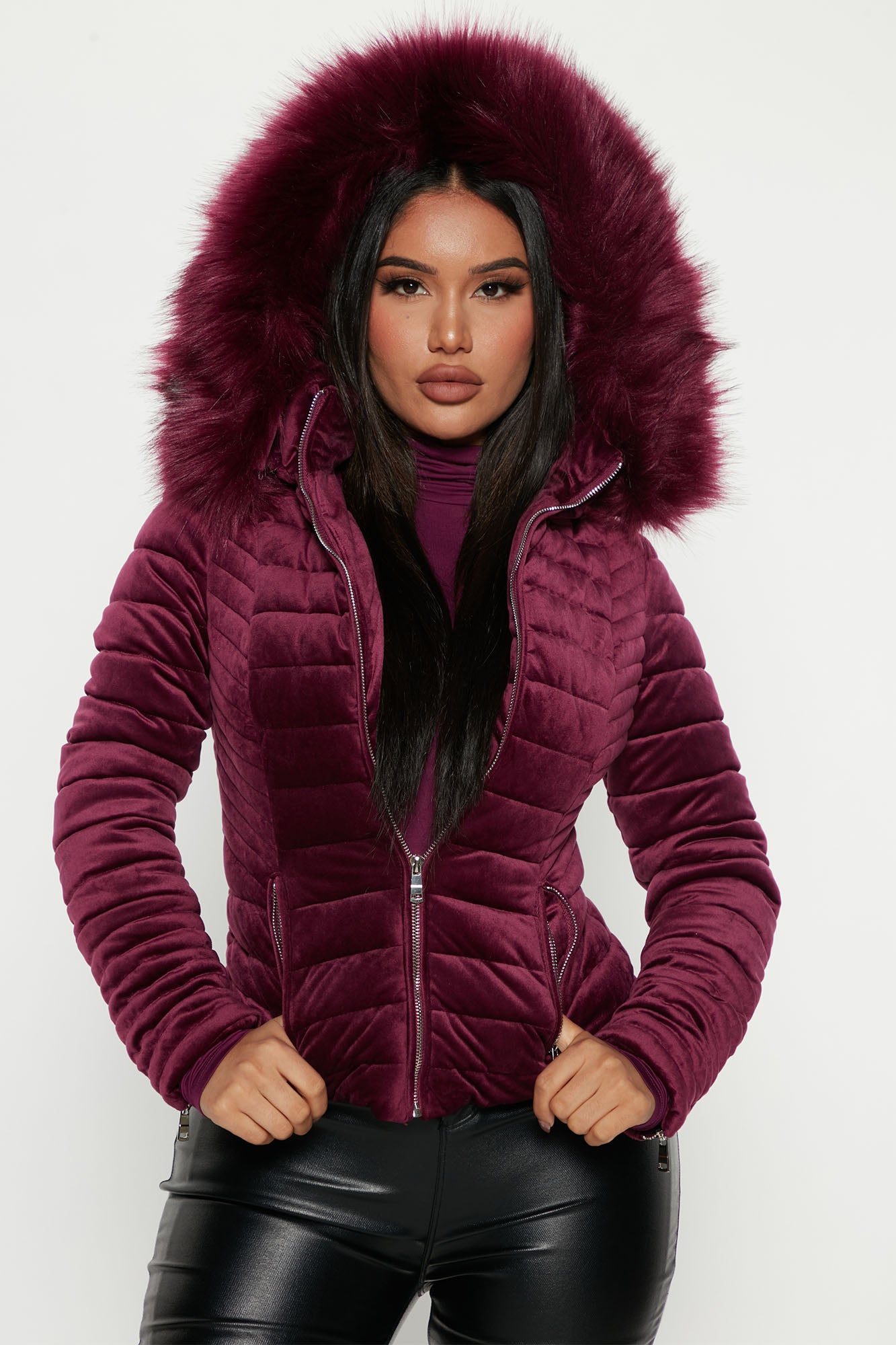 Always Ready Velvet Puffer Jacket