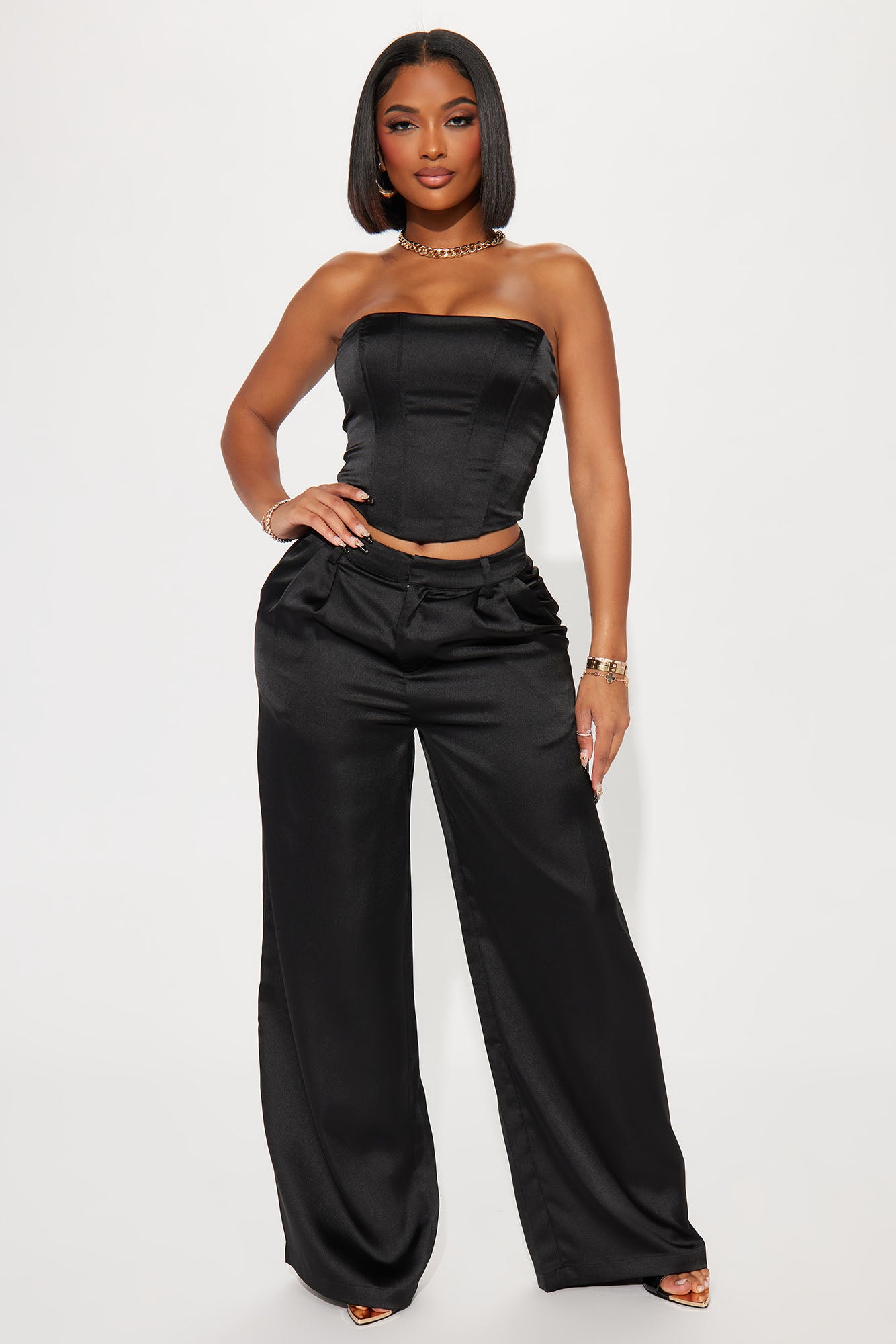 Adriana Satin Pant Set