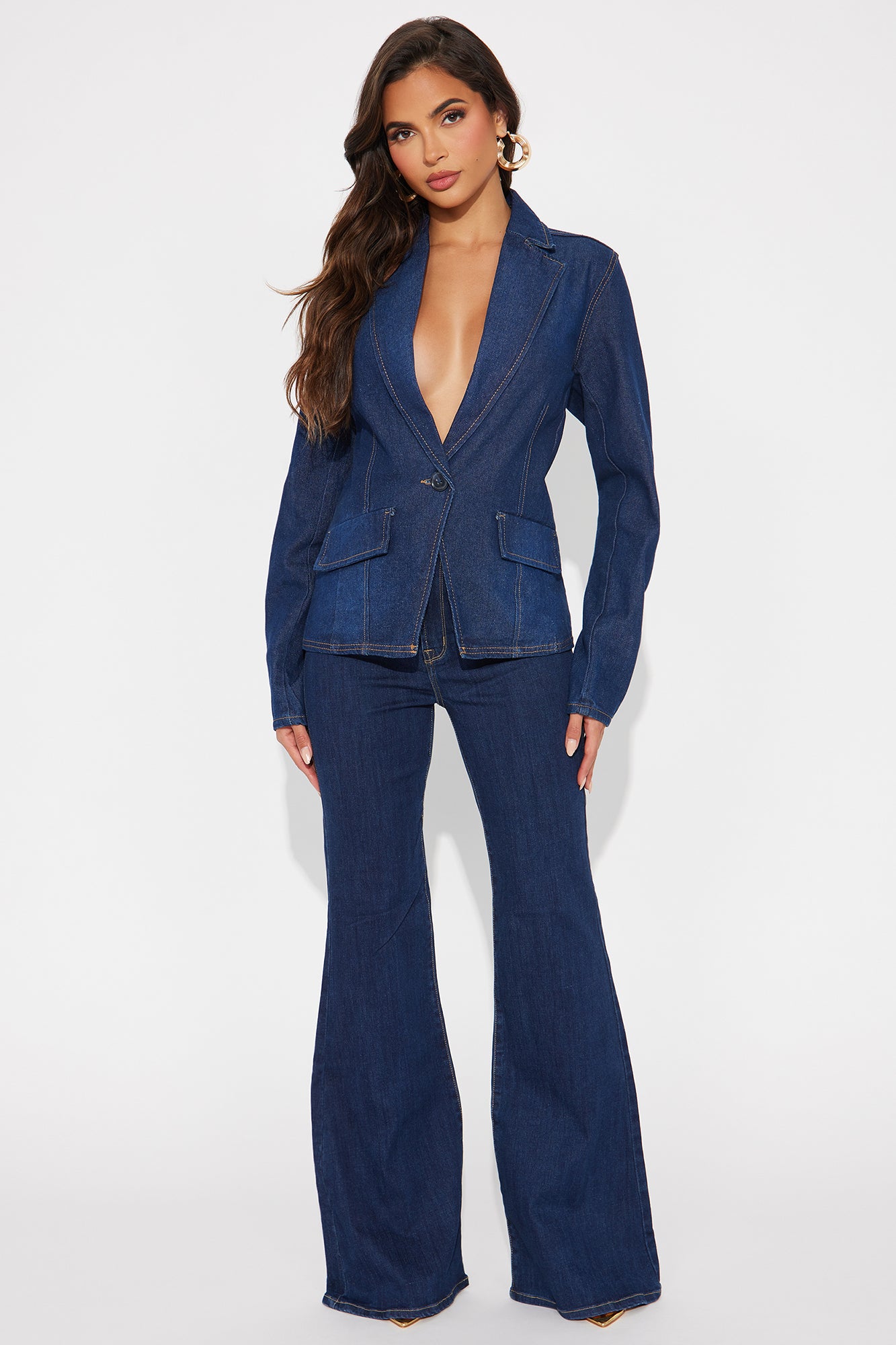 Take My Word Denim Blazer