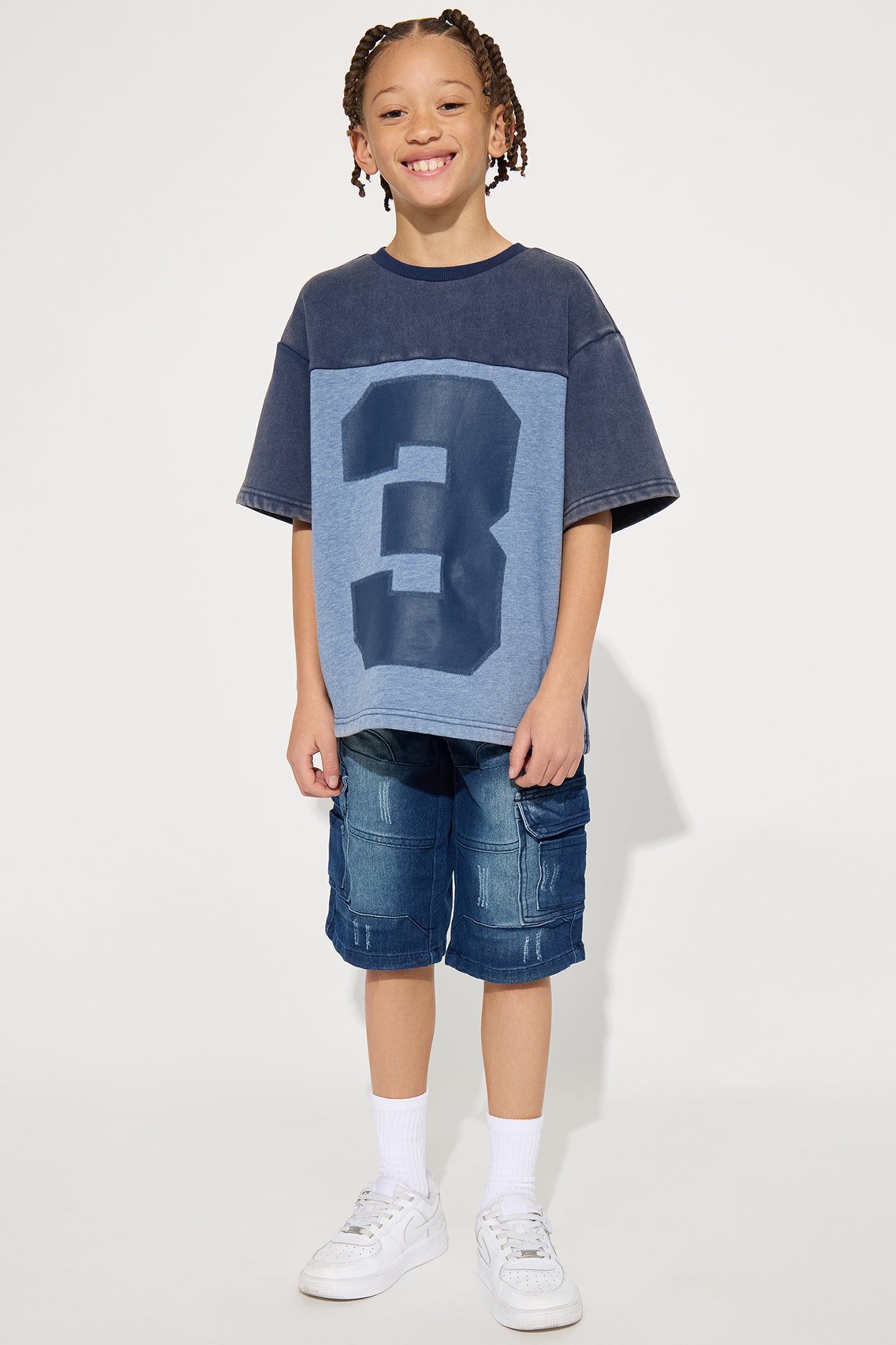 Mini Oliver Cargo Denim Shorts