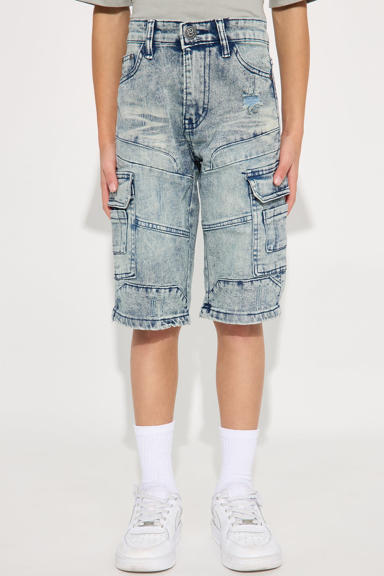 Mini Oliver Cargo Denim Shorts