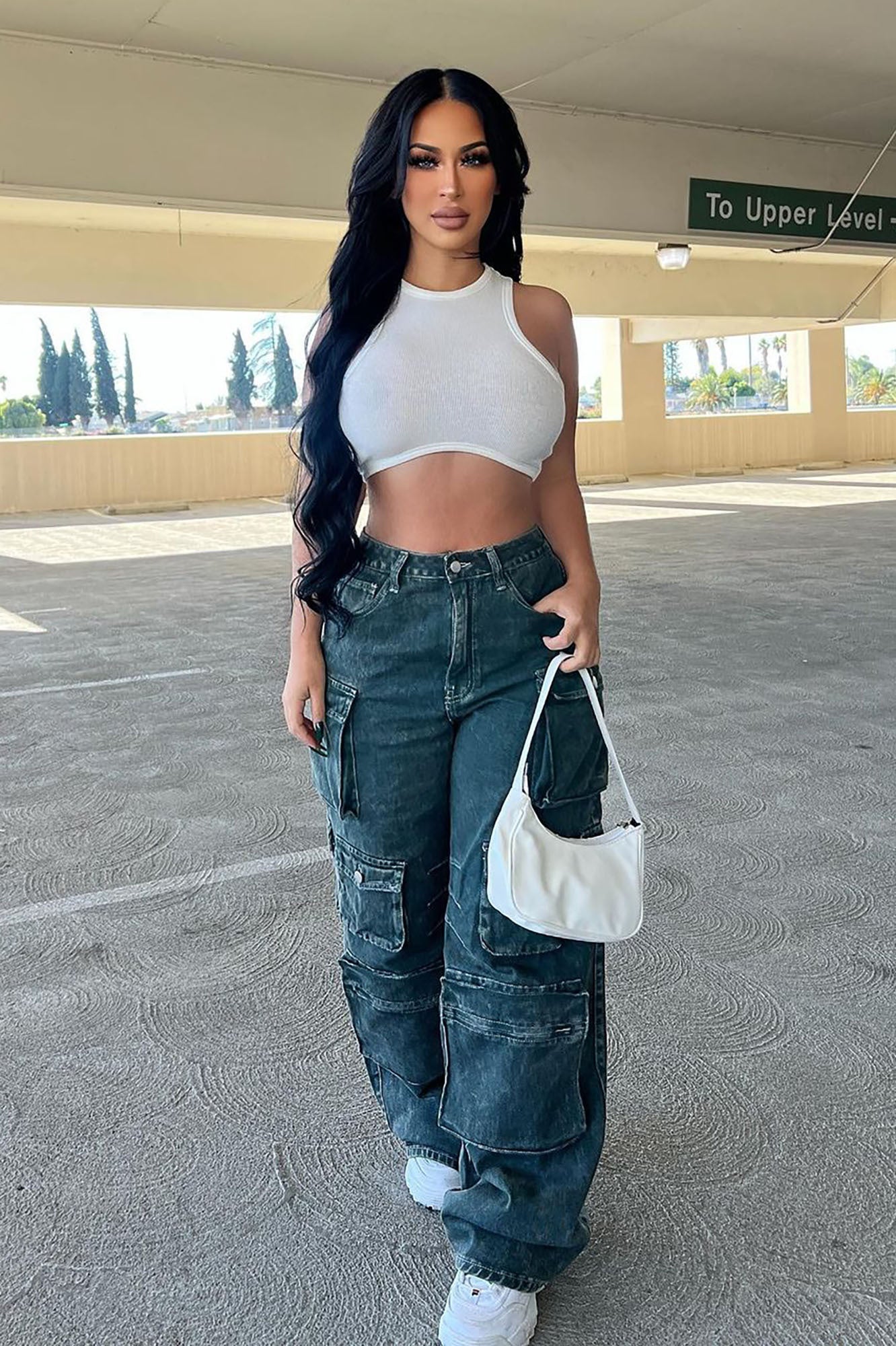 Lily High Rise Cargo Jeans