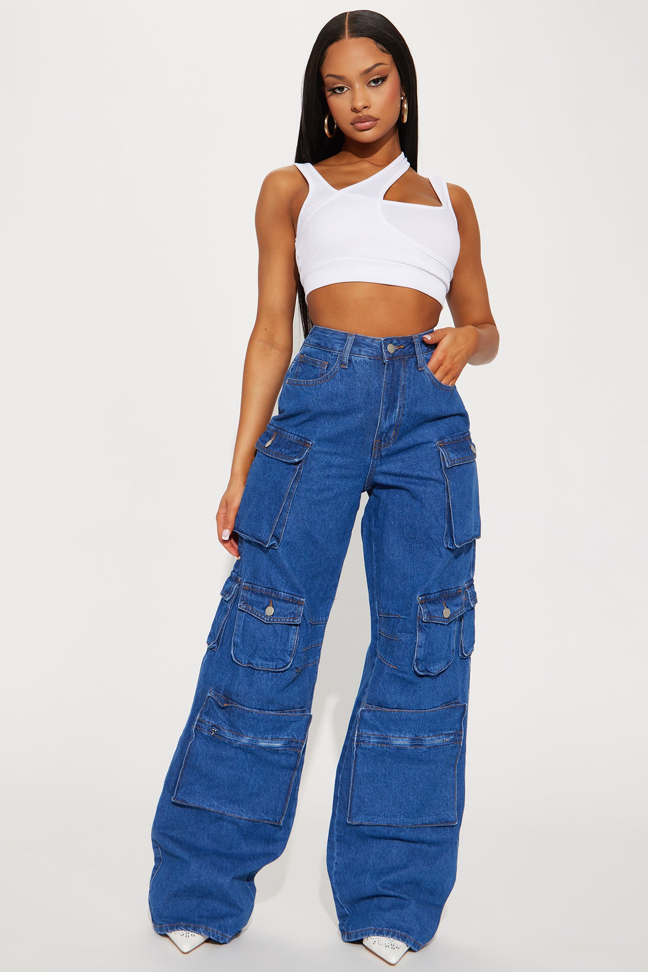Tall Lily High Rise Cargo Jeans