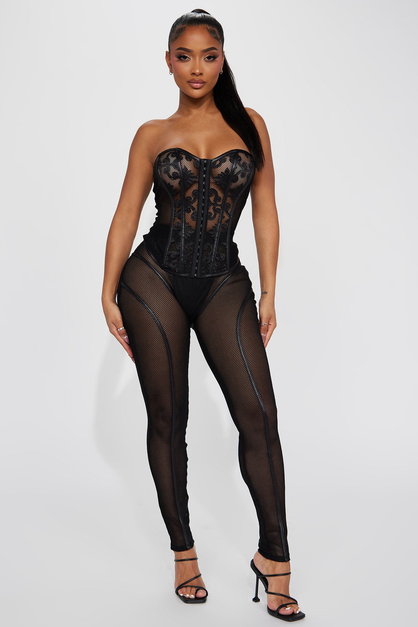 Having The Attention Fishnet Legging Set