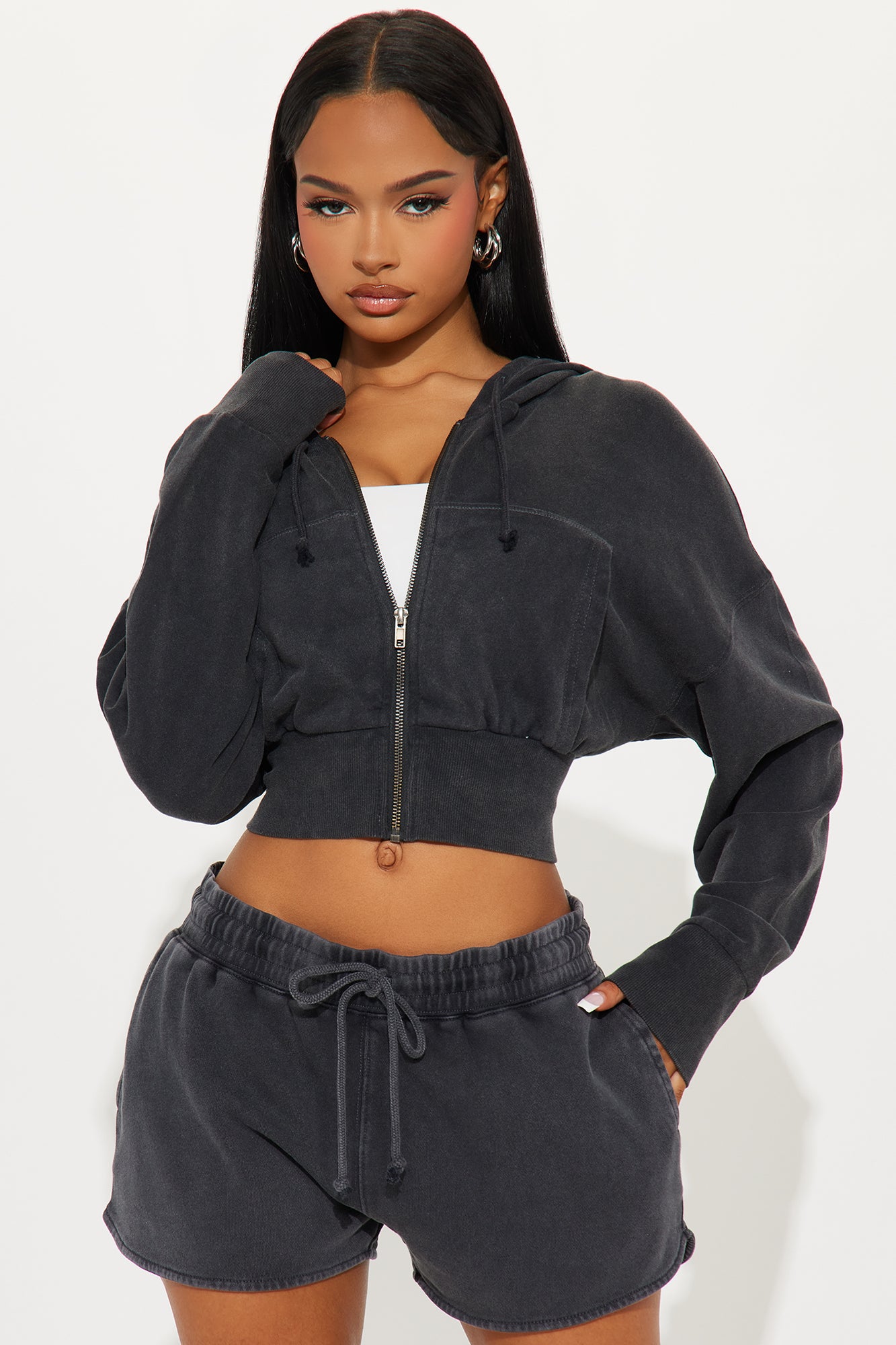 The Washed Cropped Hoodie