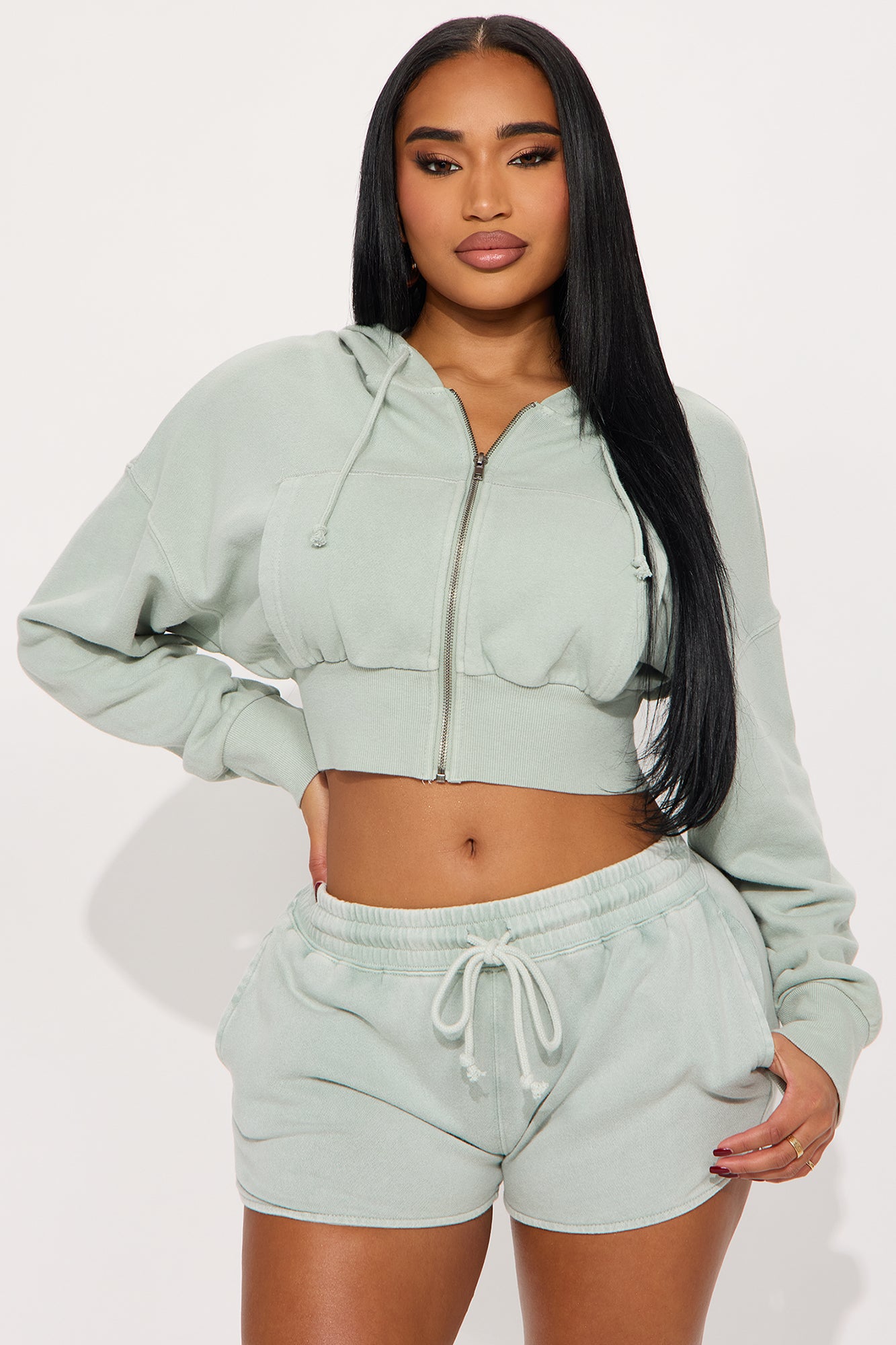The Washed Cropped Hoodie