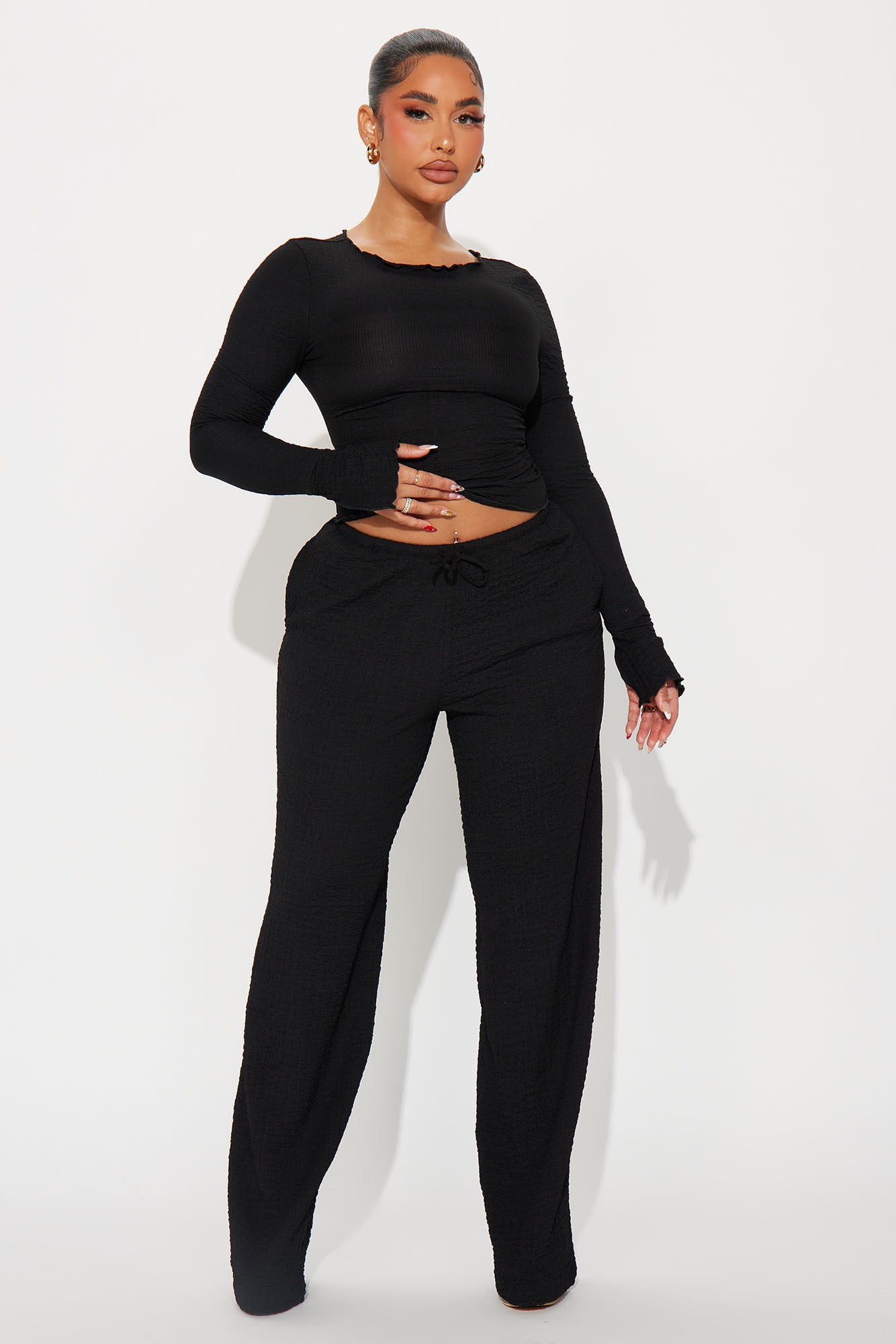 Rayna Textured Knit Pant Set