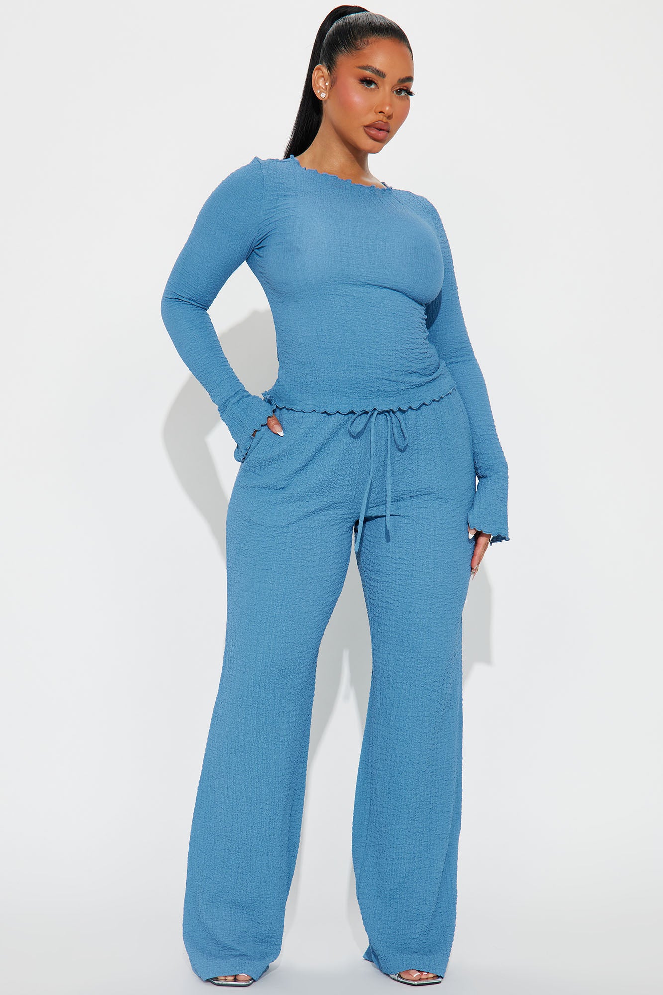 Rayna Textured Knit Pant Set