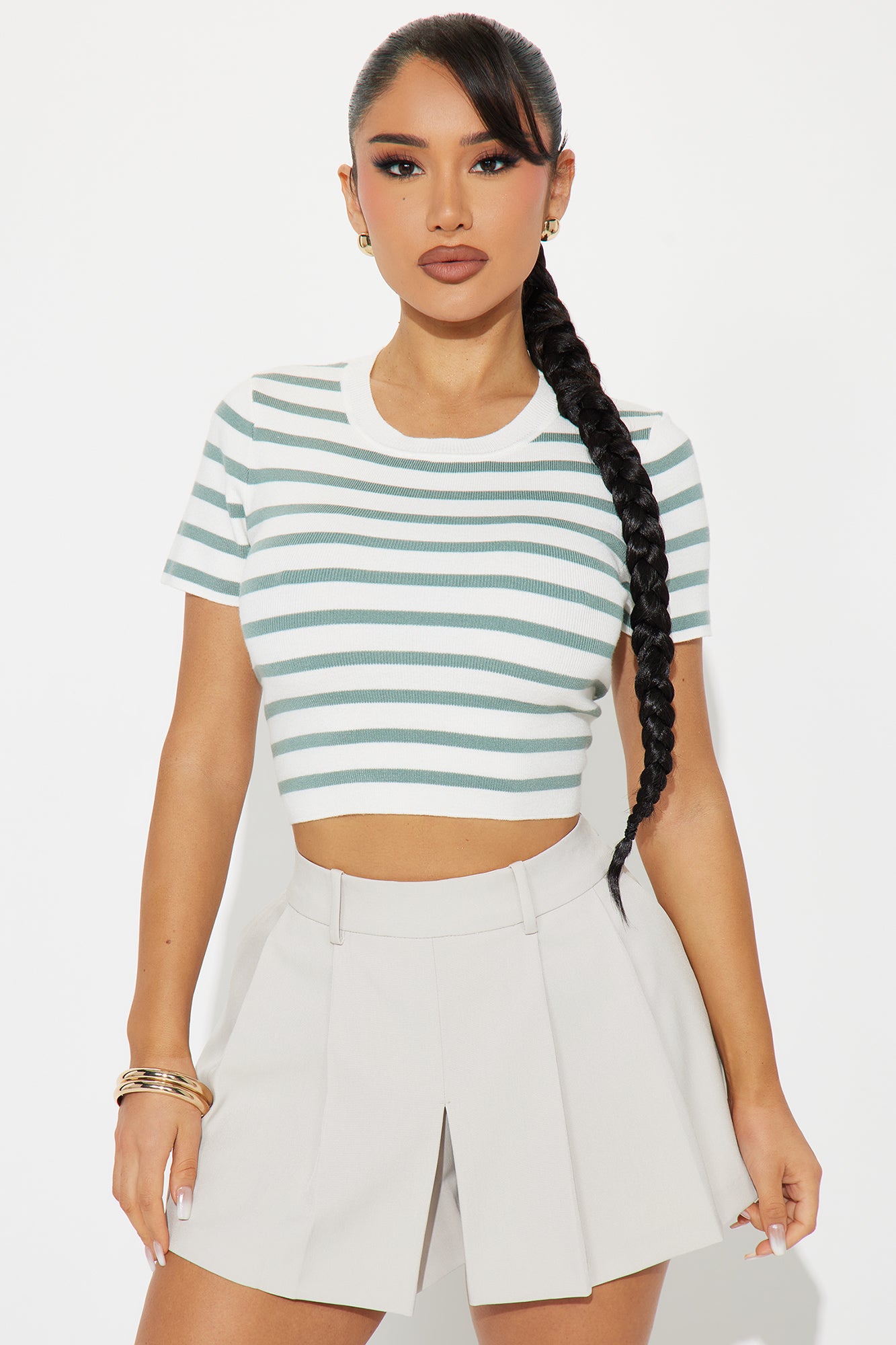 Everyday Classic Striped Sweater Top