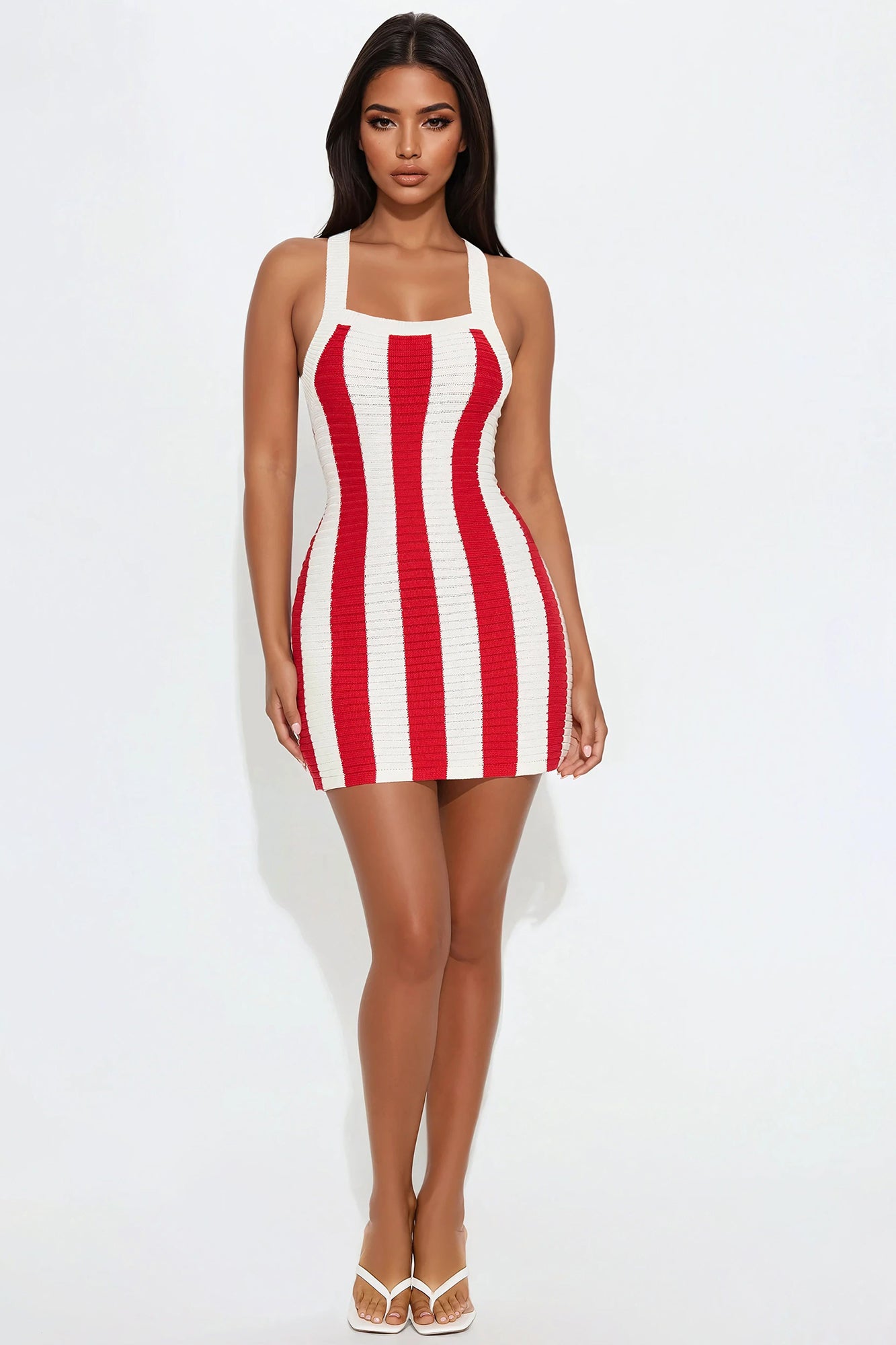 Jenna Striped Crochet Mini Dress