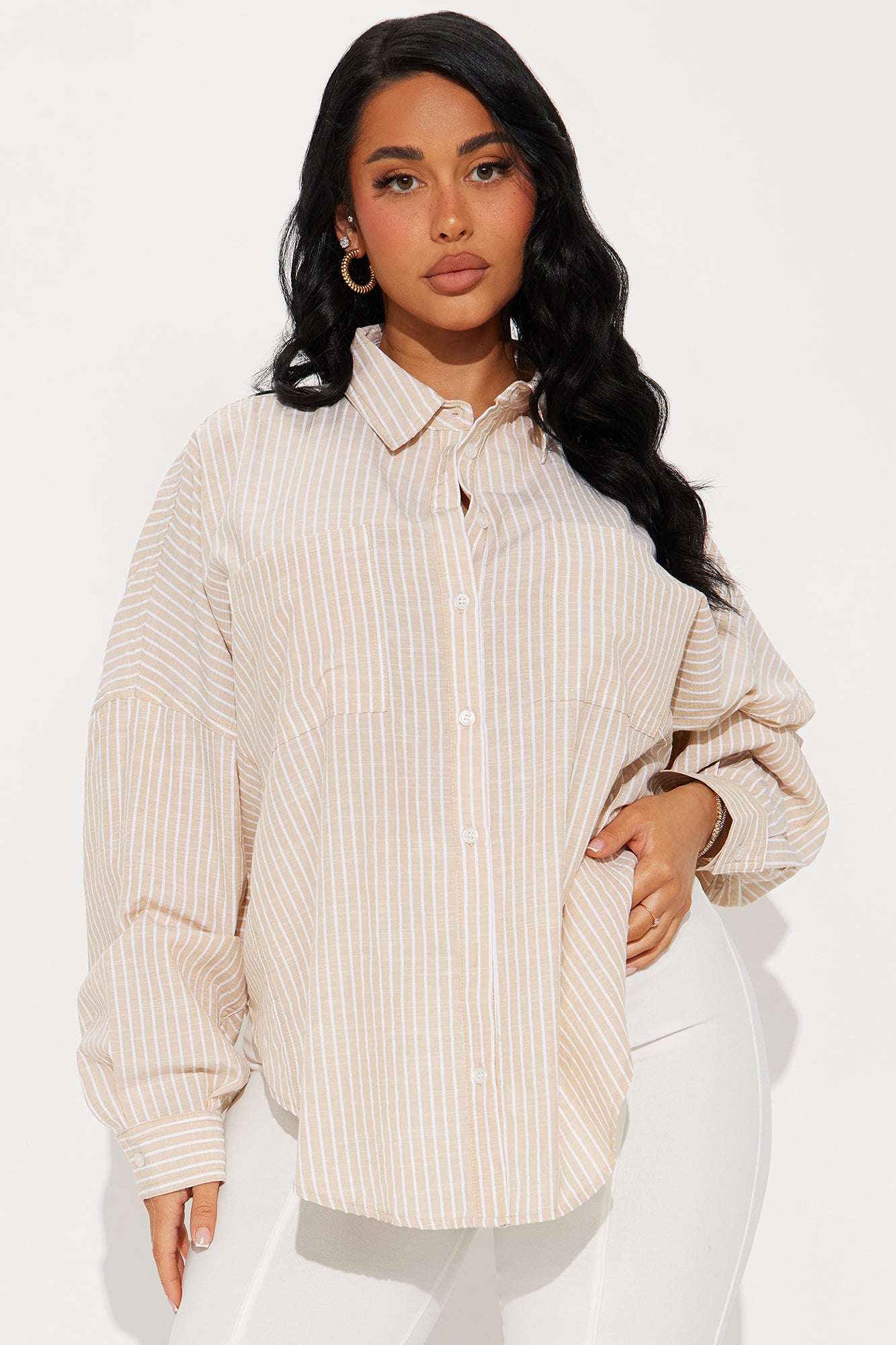 Dua Oversized Striped Linen Shirt