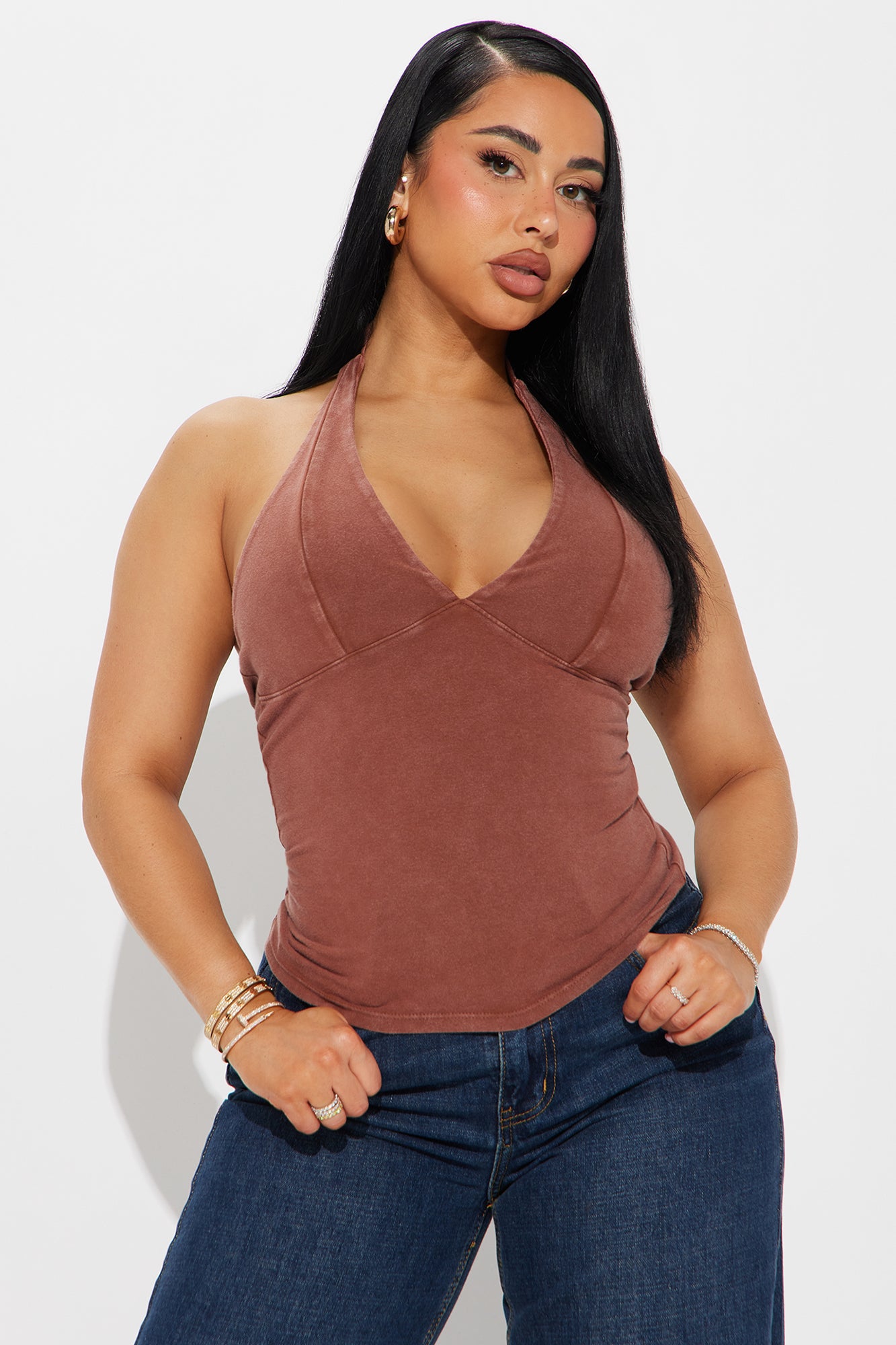 The Washed Halter Top