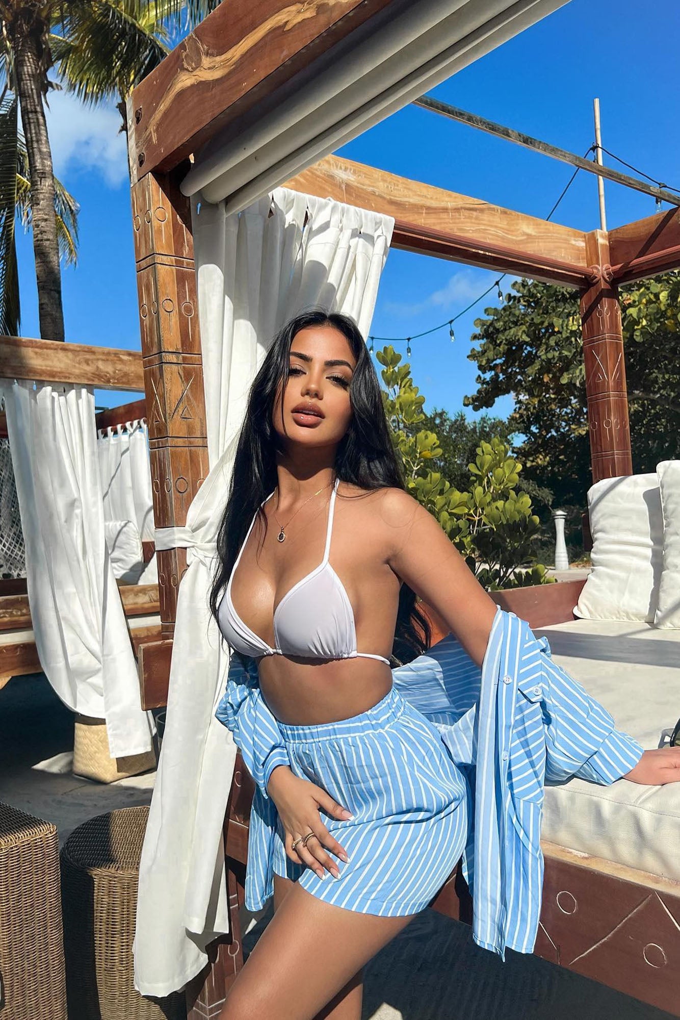 Sara Striped Short Set