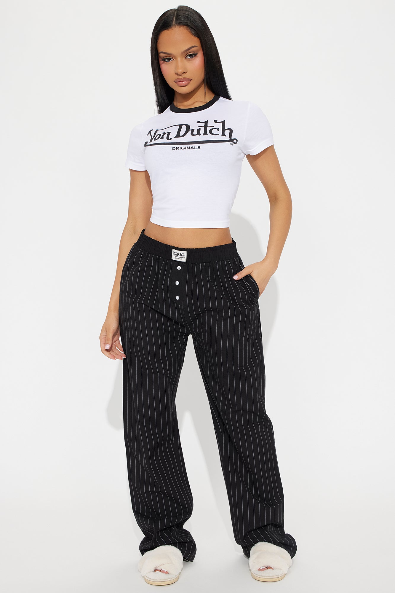 Von Dutch Short Sleeve PJ Boxer Pant Set