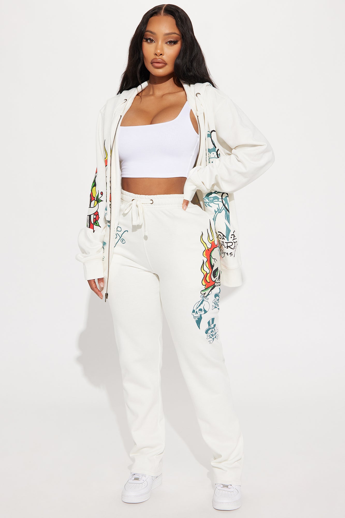 Ed Hardy On Fire Wide Leg Pant