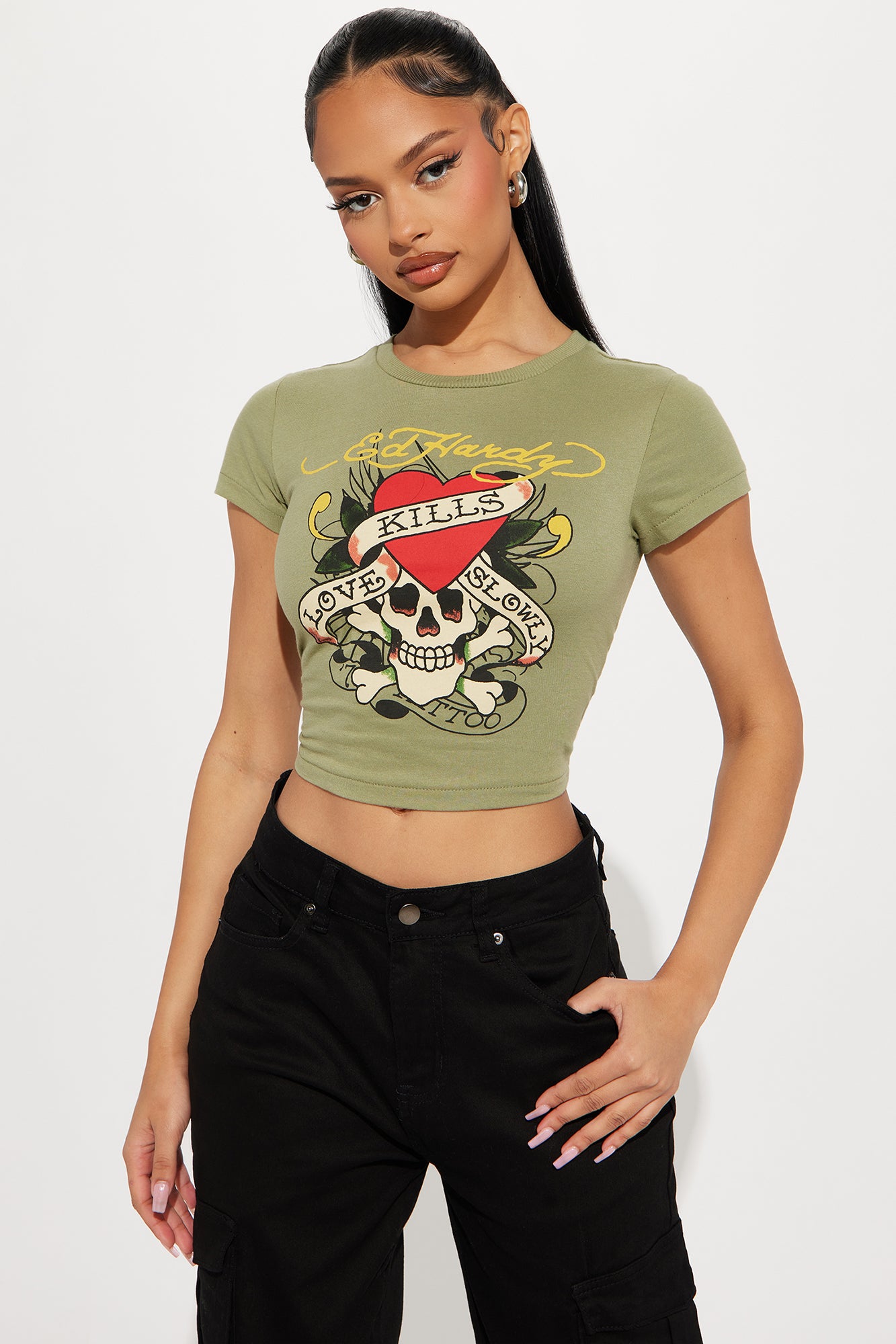 Love Kills Slowly Ed Hardy Top