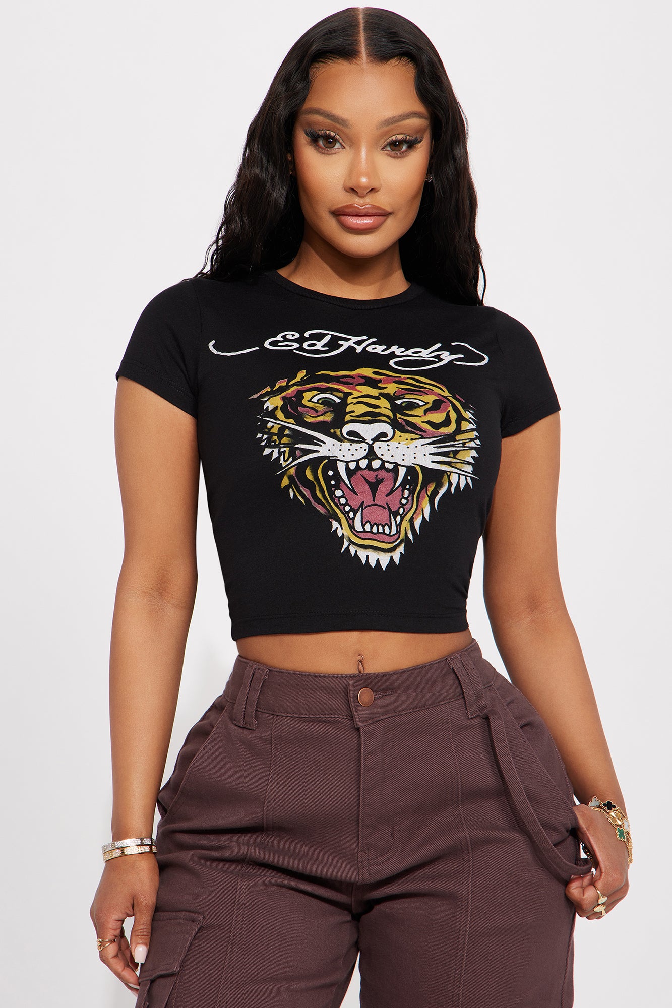 Ed Hardy Tiger Head Fitted Tee