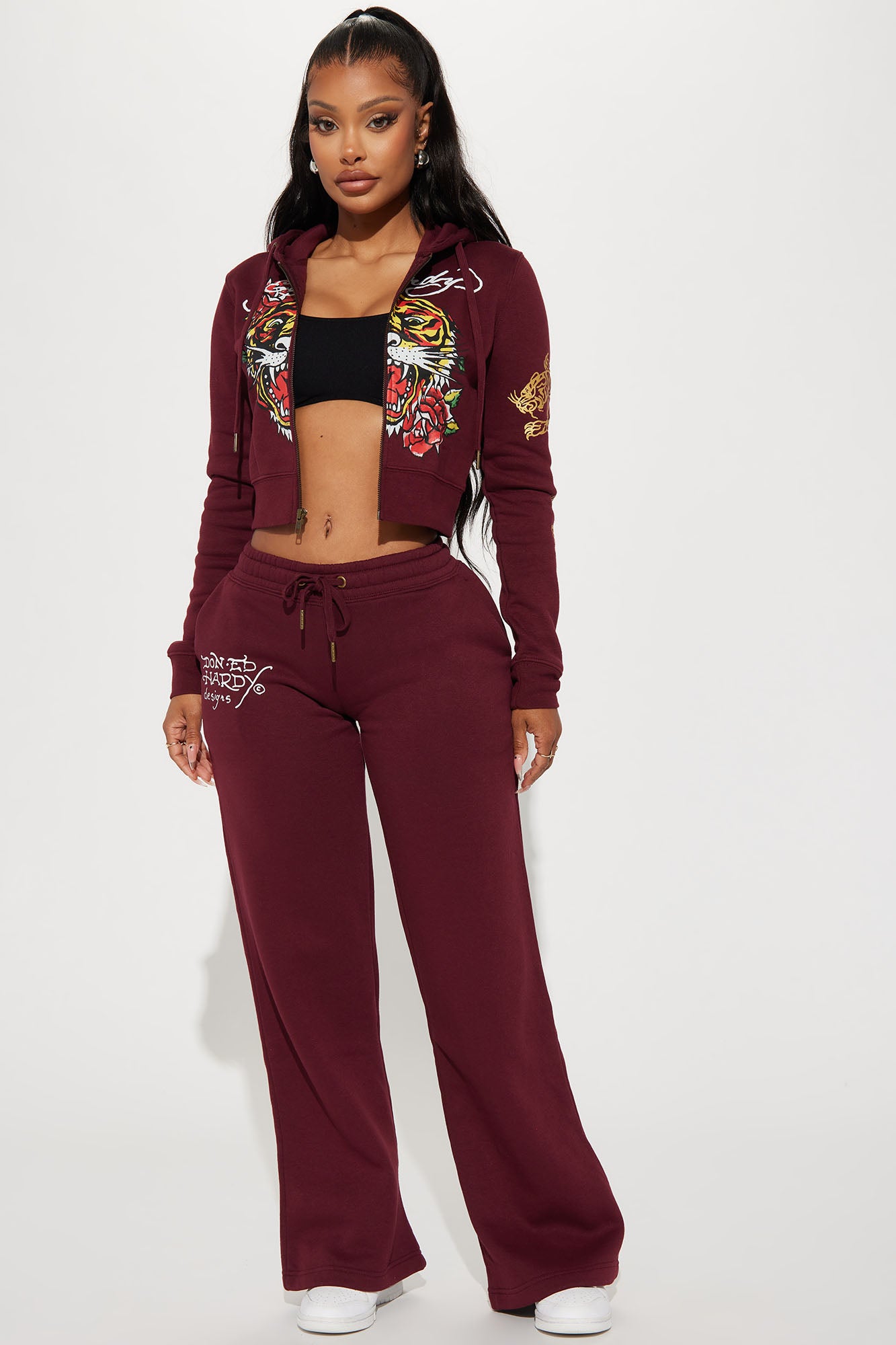 Retro Tiger Ed Hardy Wide Leg Pant
