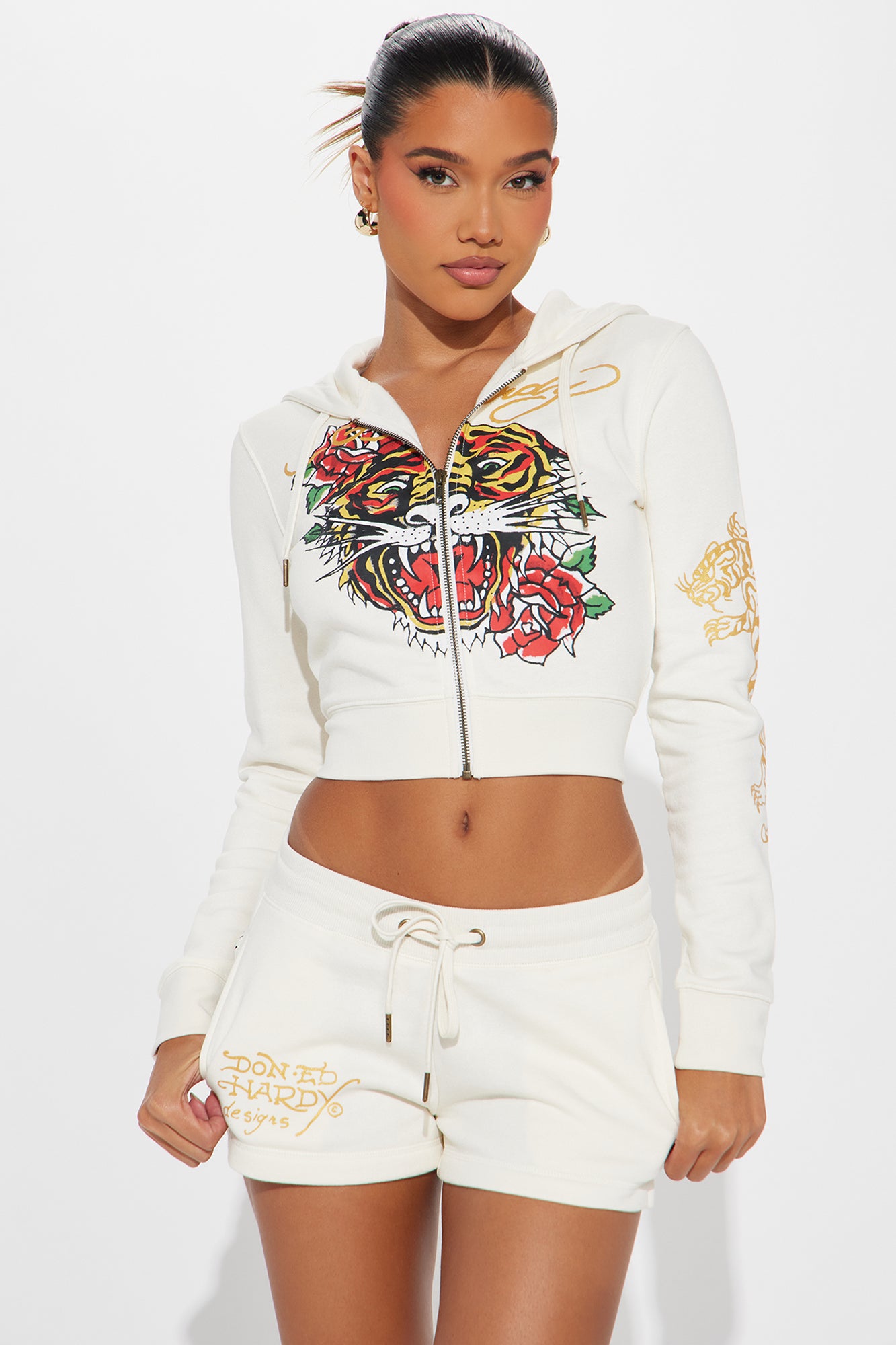 Ed Hardy Tiger Rose Short Set