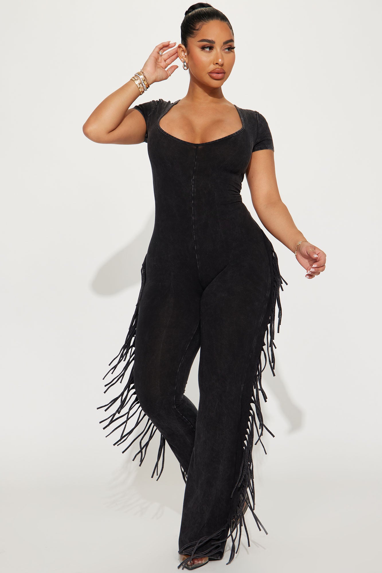 Carry Me Higher Fringe Jumpsuit