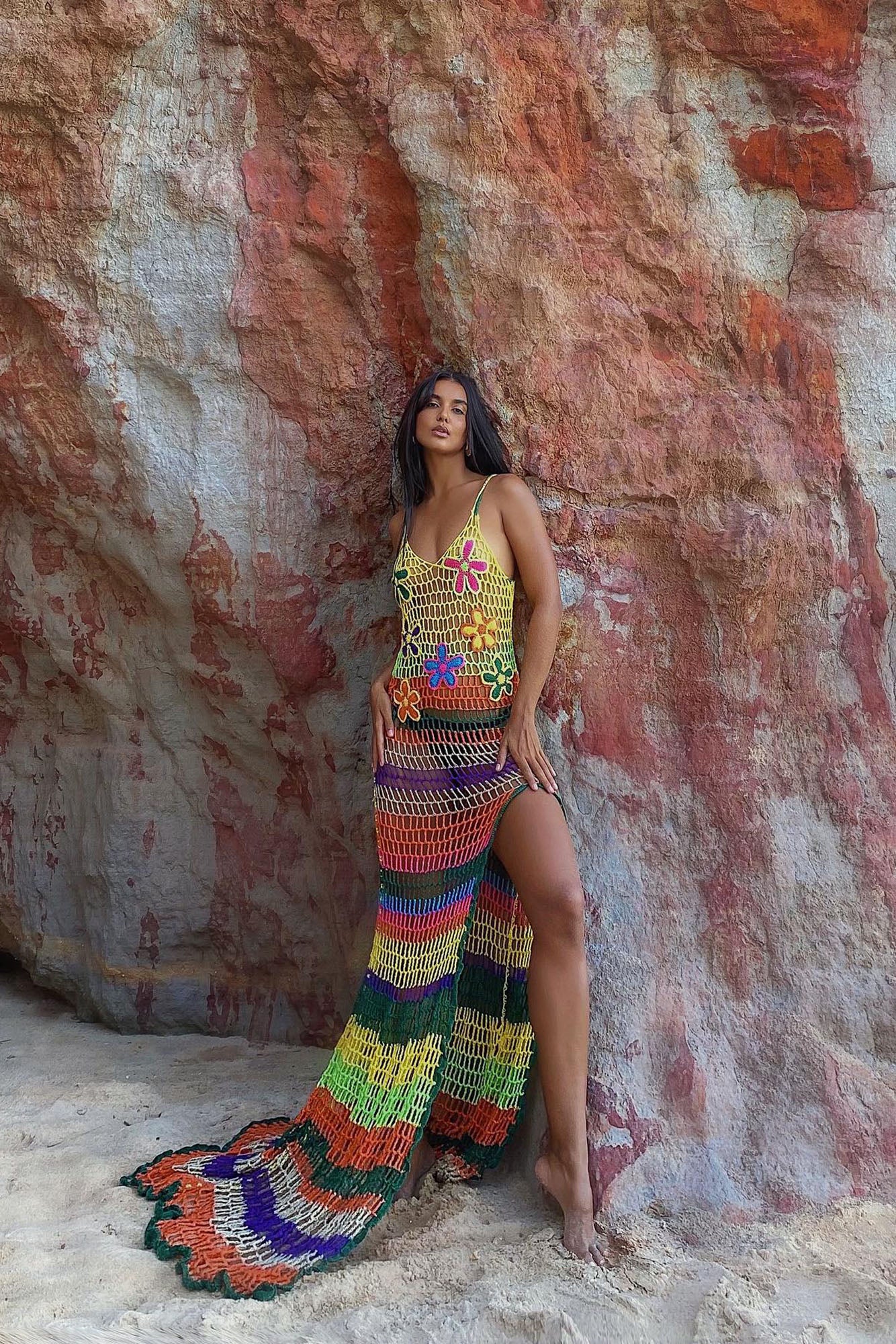 Naomi Crochet Maxi Dress