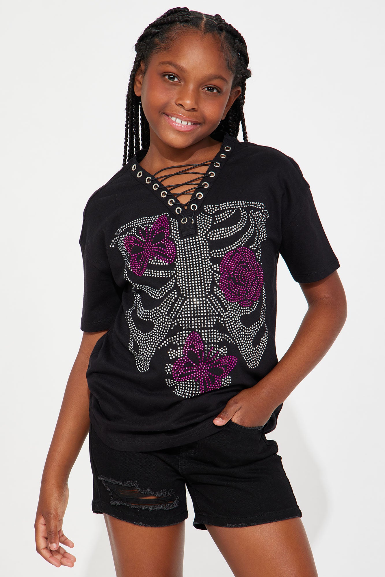 Mini Bloomed With Love Rhinestone Tee