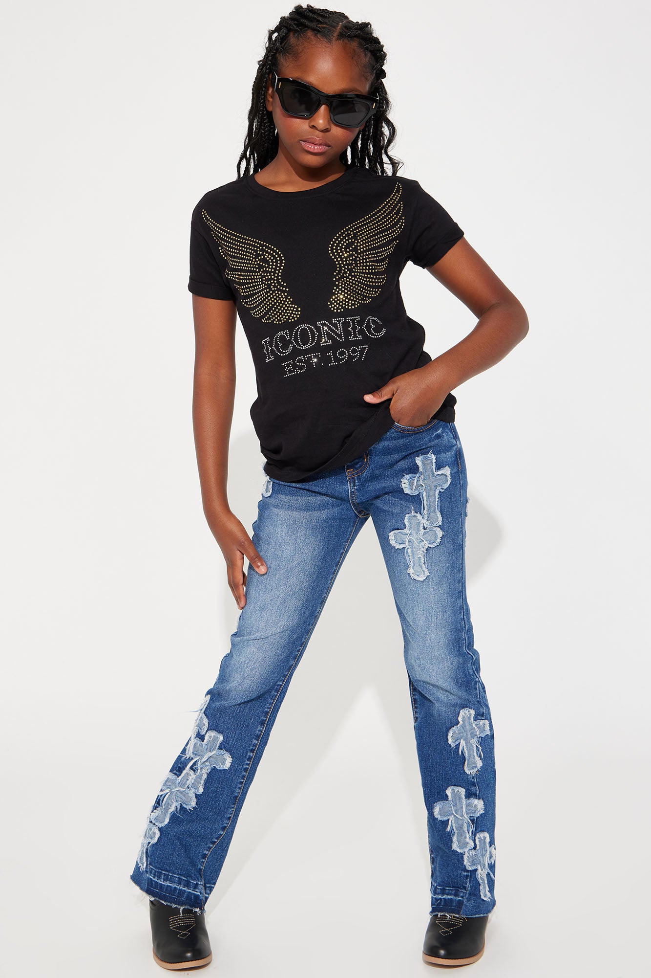 Mini Iconic Rhinestone Tee