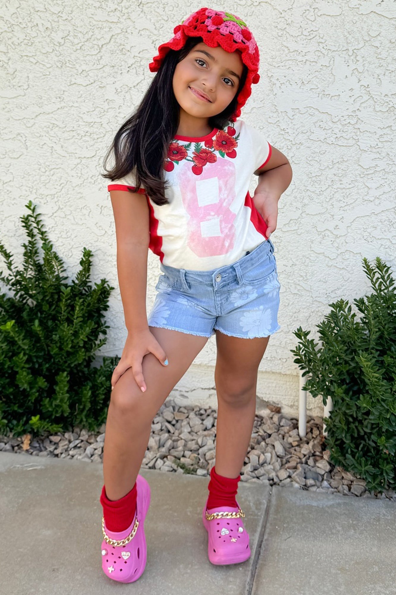 Mini Eight Rose Tee