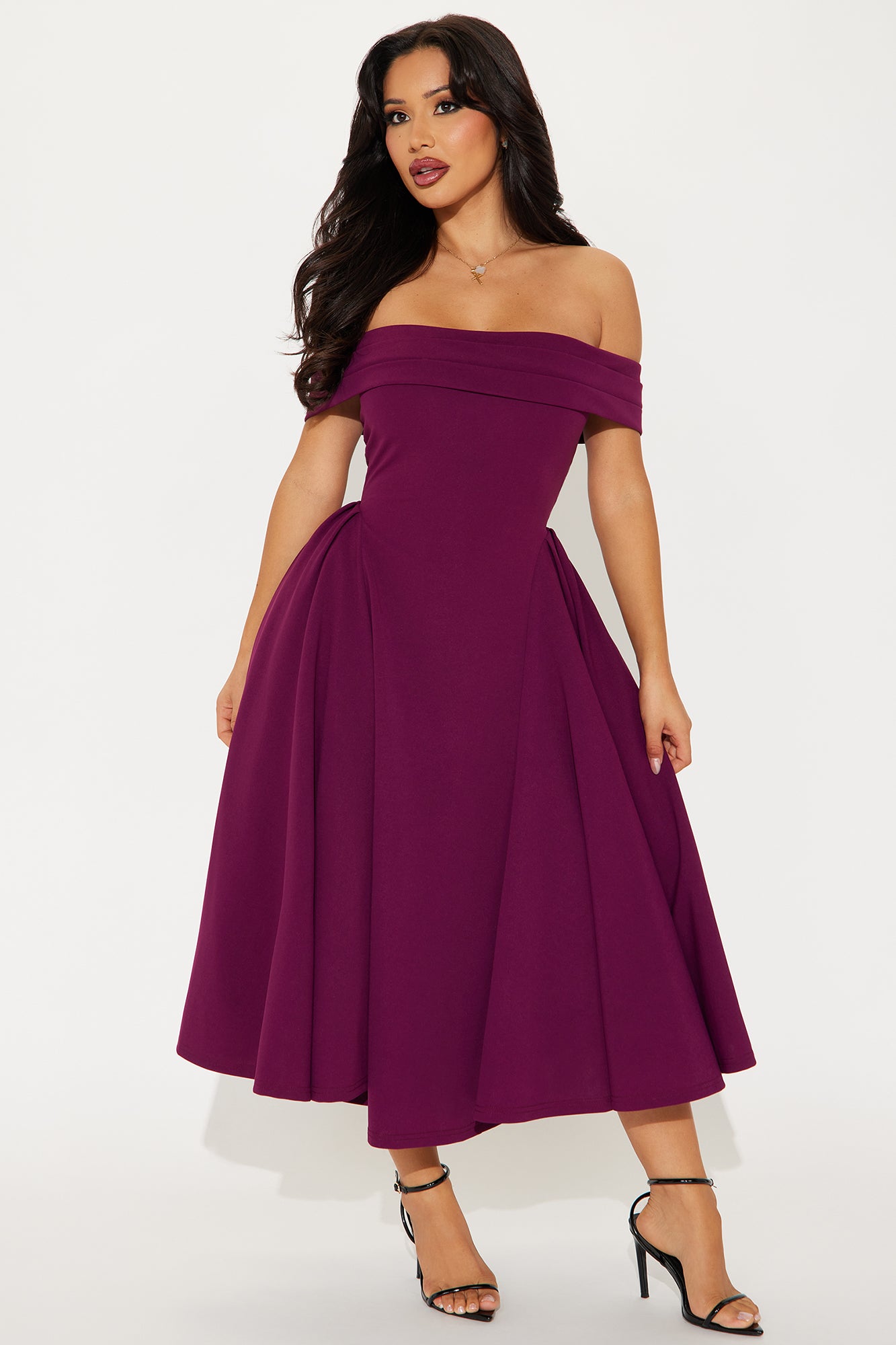 Yara Off Shoulder Midi Dress