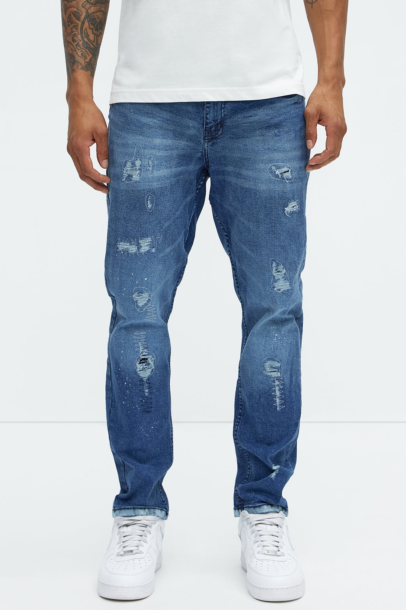 Edgy On The Low Distressed Skinny Jeans