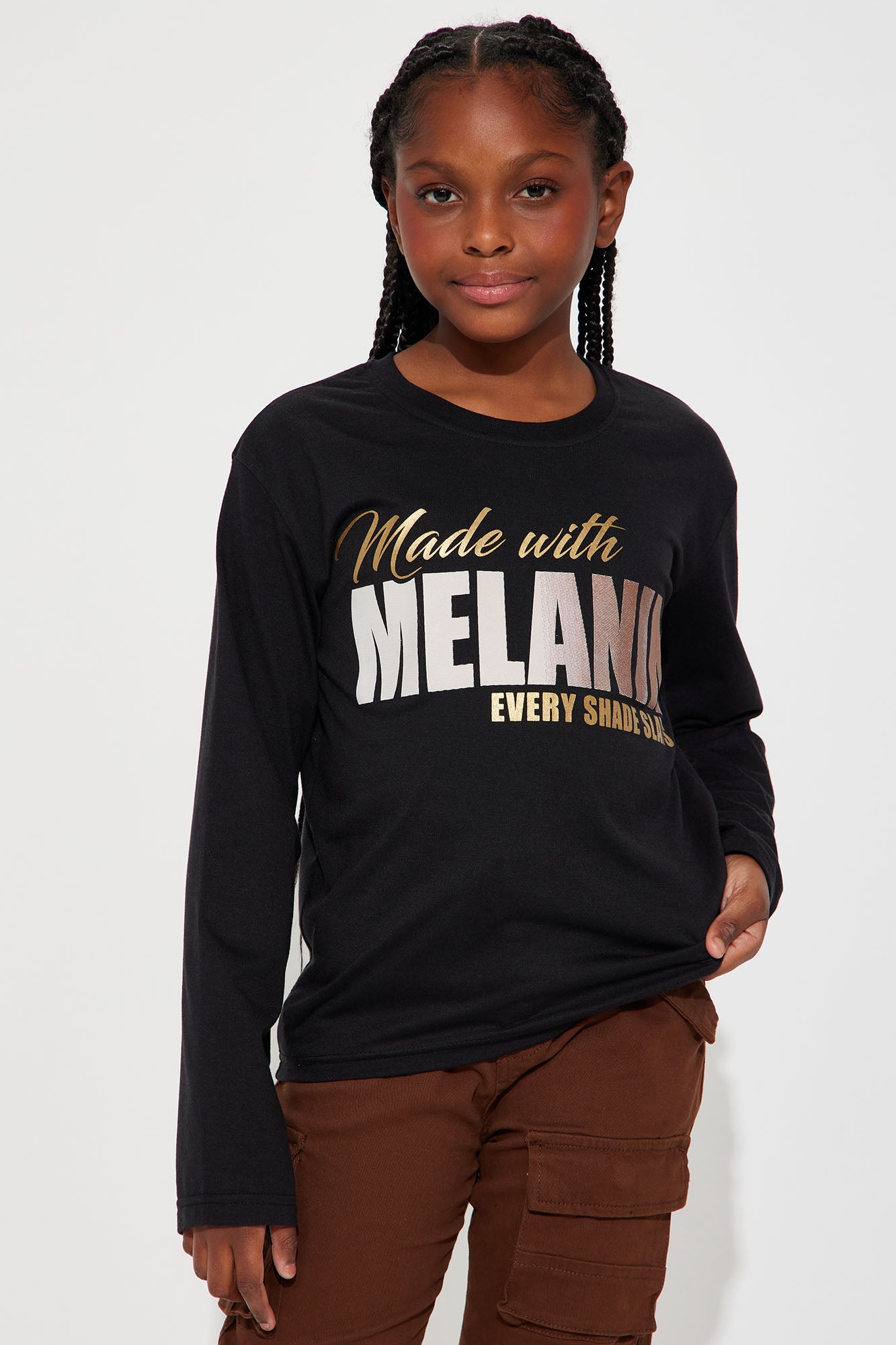 Mini Melanin Made Long Sleeve Tee