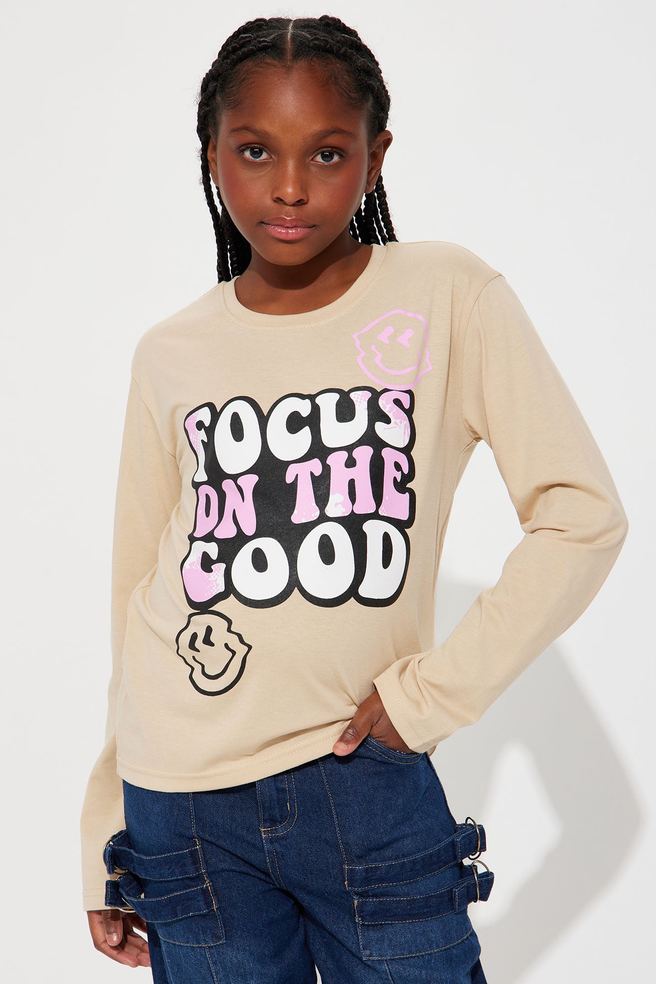 Mini Focus On The Good Long Sleeve Tee