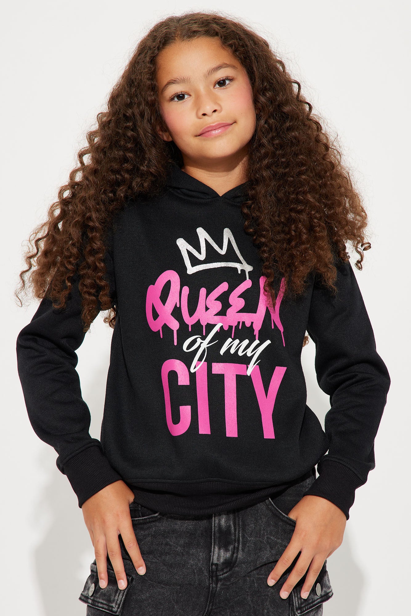 Mini Queen Of My City Fleece Hoodie