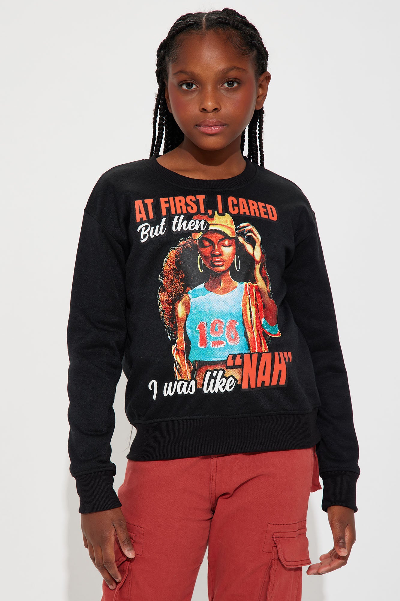 Mini At First I Cared Crew Neck Sweatshirt