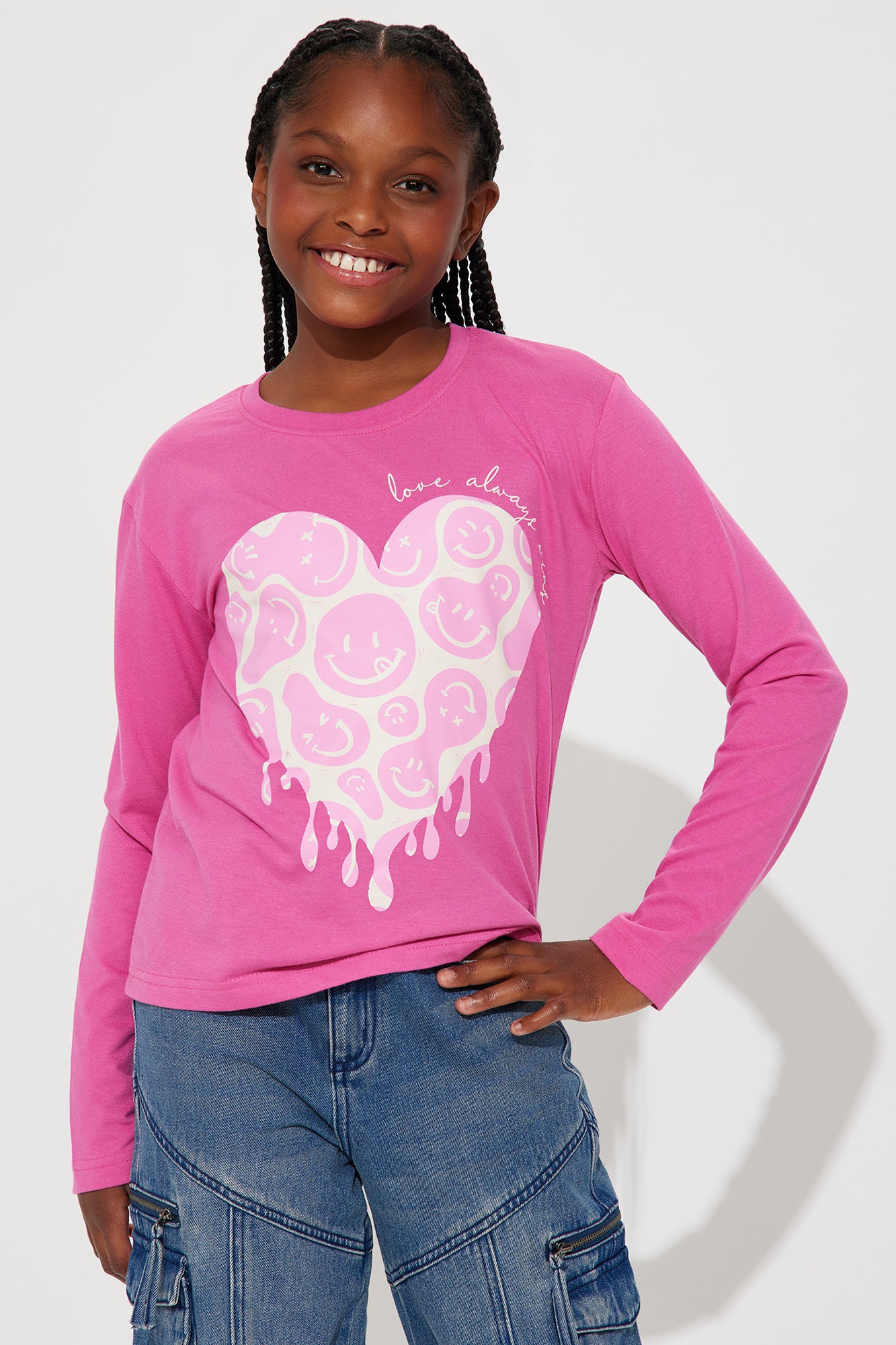 Mini Drippin Smiley Long Sleeve  Tee